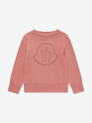 Moncler Enfant Mädchen Logo Sweatshirt in Rosa