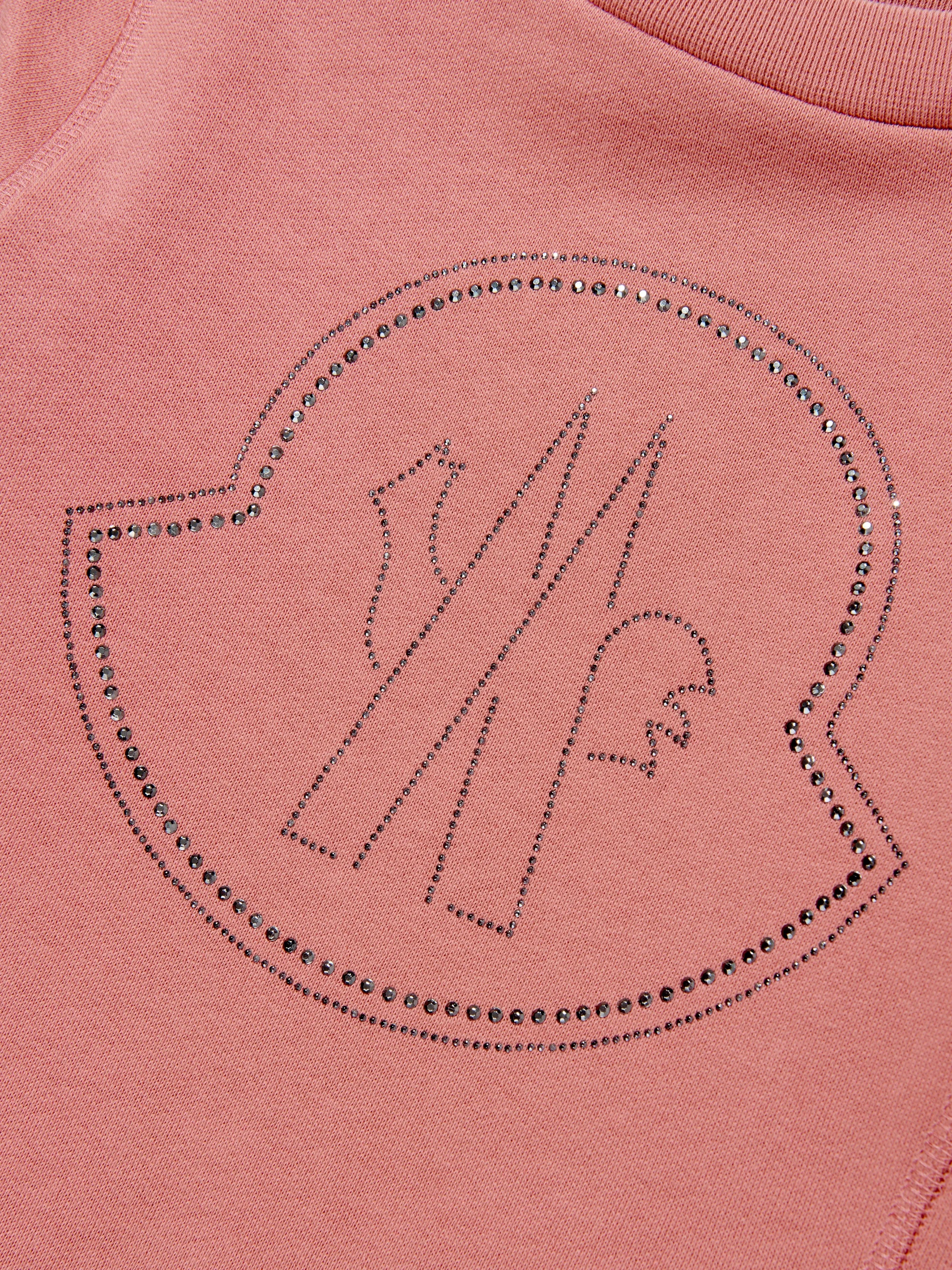 Moncler Enfant Mädchen Logo Sweatshirt in Rosa