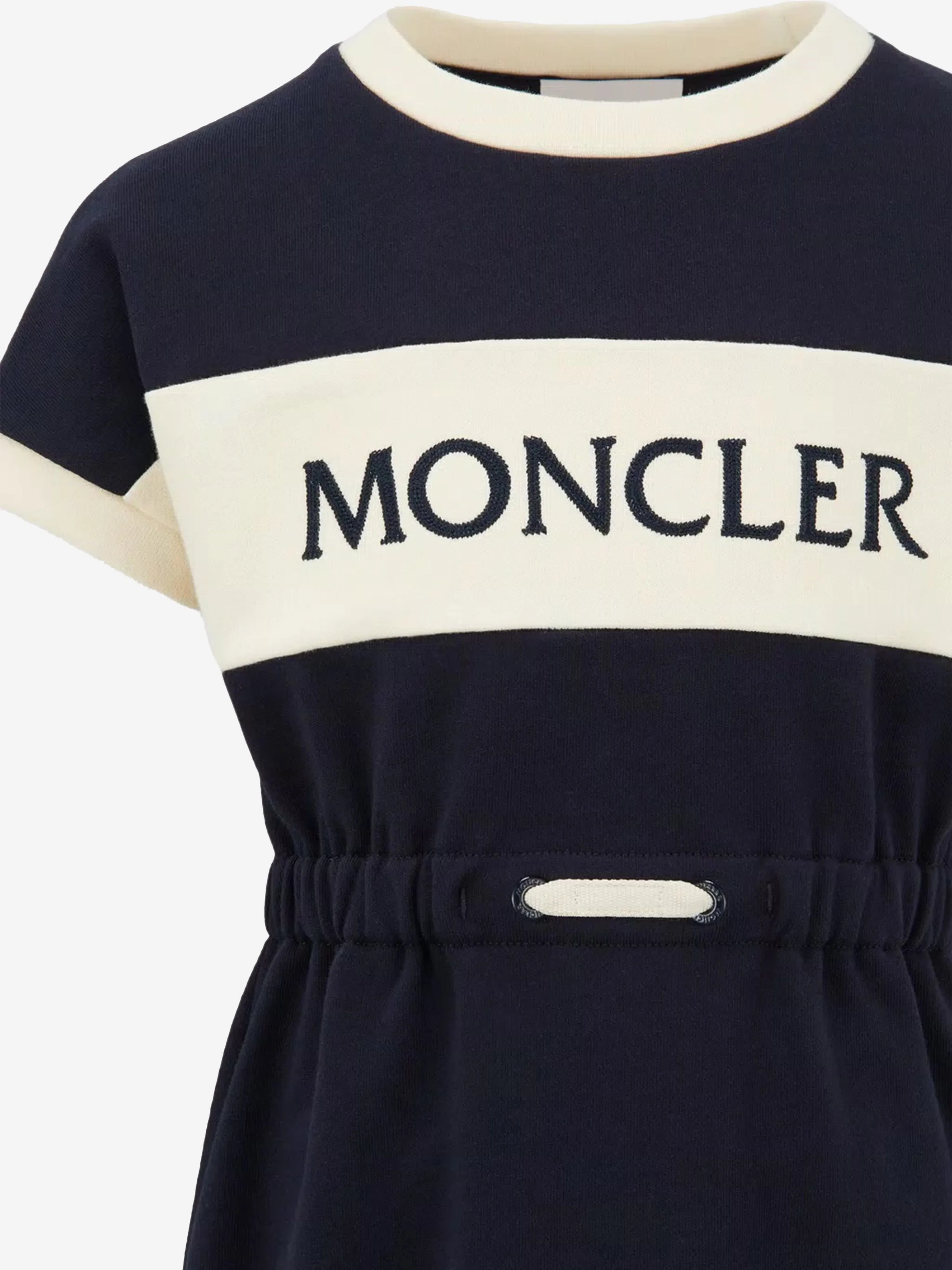 Moncler Enfant Mädchen Logo T-Shirt-Kleid in Schwarz