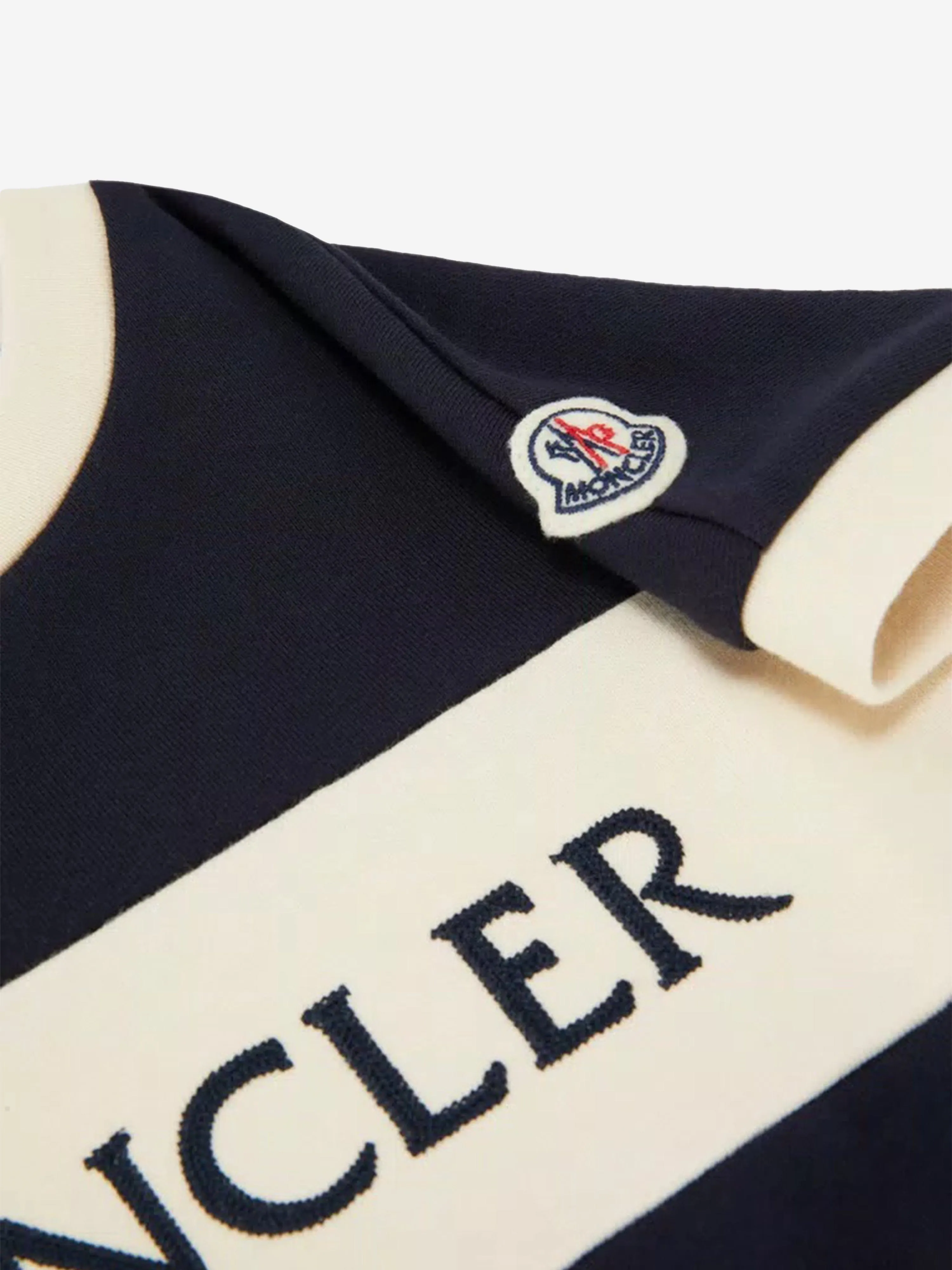 Moncler Enfant Mädchen Logo T-Shirt-Kleid in Schwarz