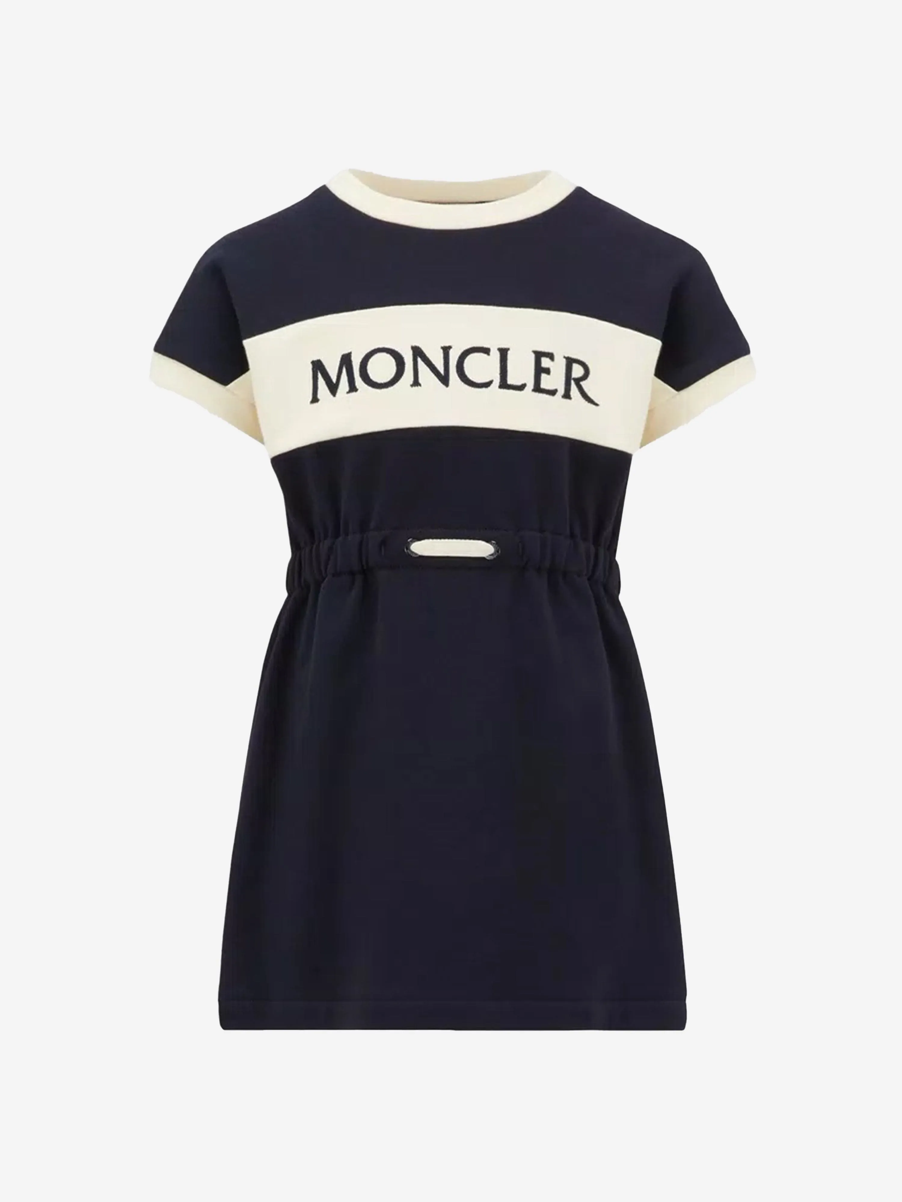 Moncler Enfant Mädchen Logo T-Shirt-Kleid in Schwarz