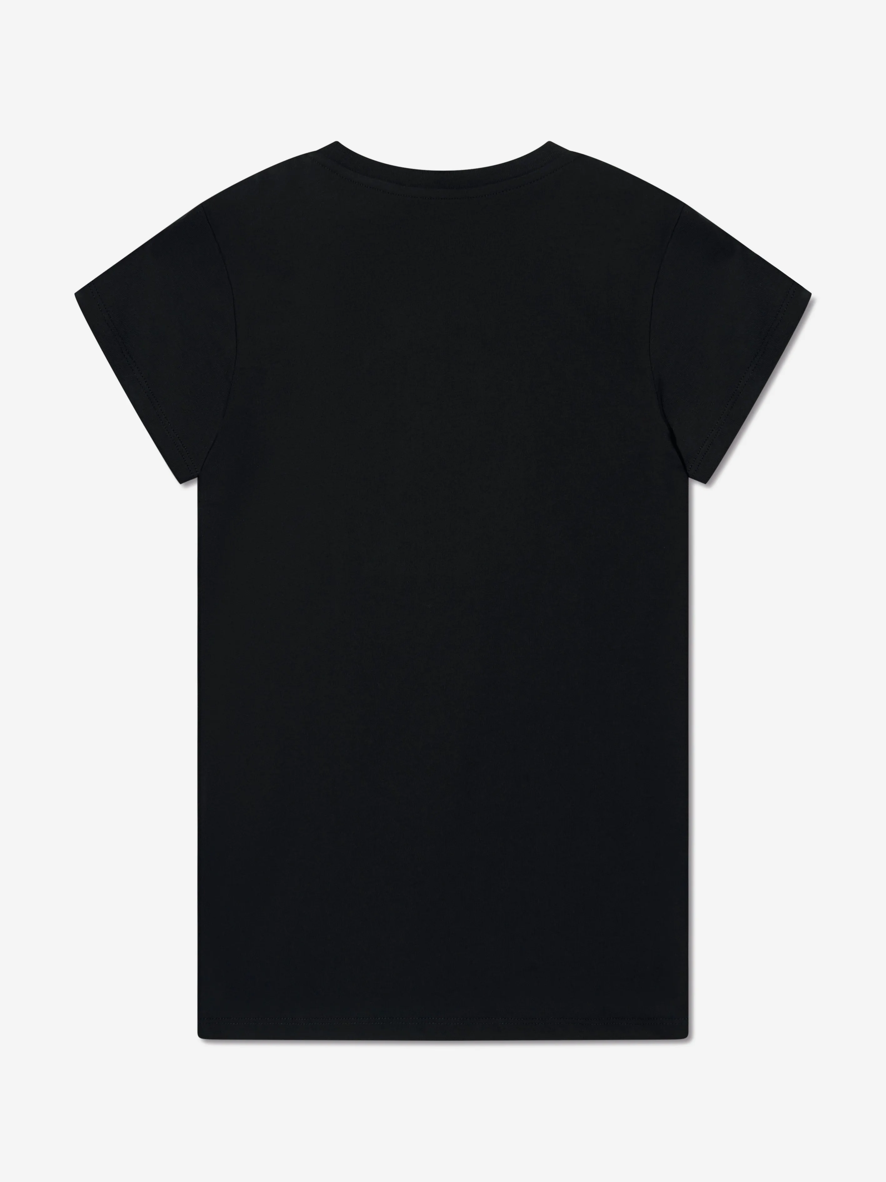 Moncler Enfant Mädchen Logo T-Shirt-Kleid in Schwarz