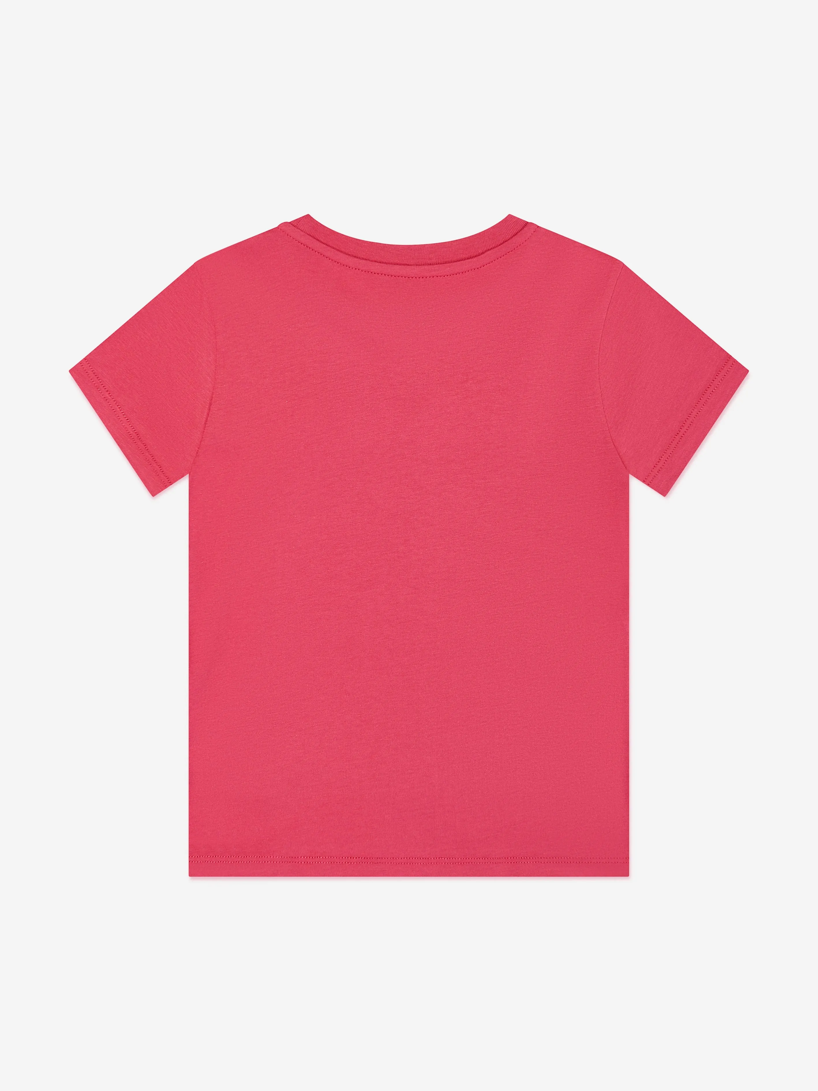 Moncler Enfant Mädchen Logo T-Shirt in Rot