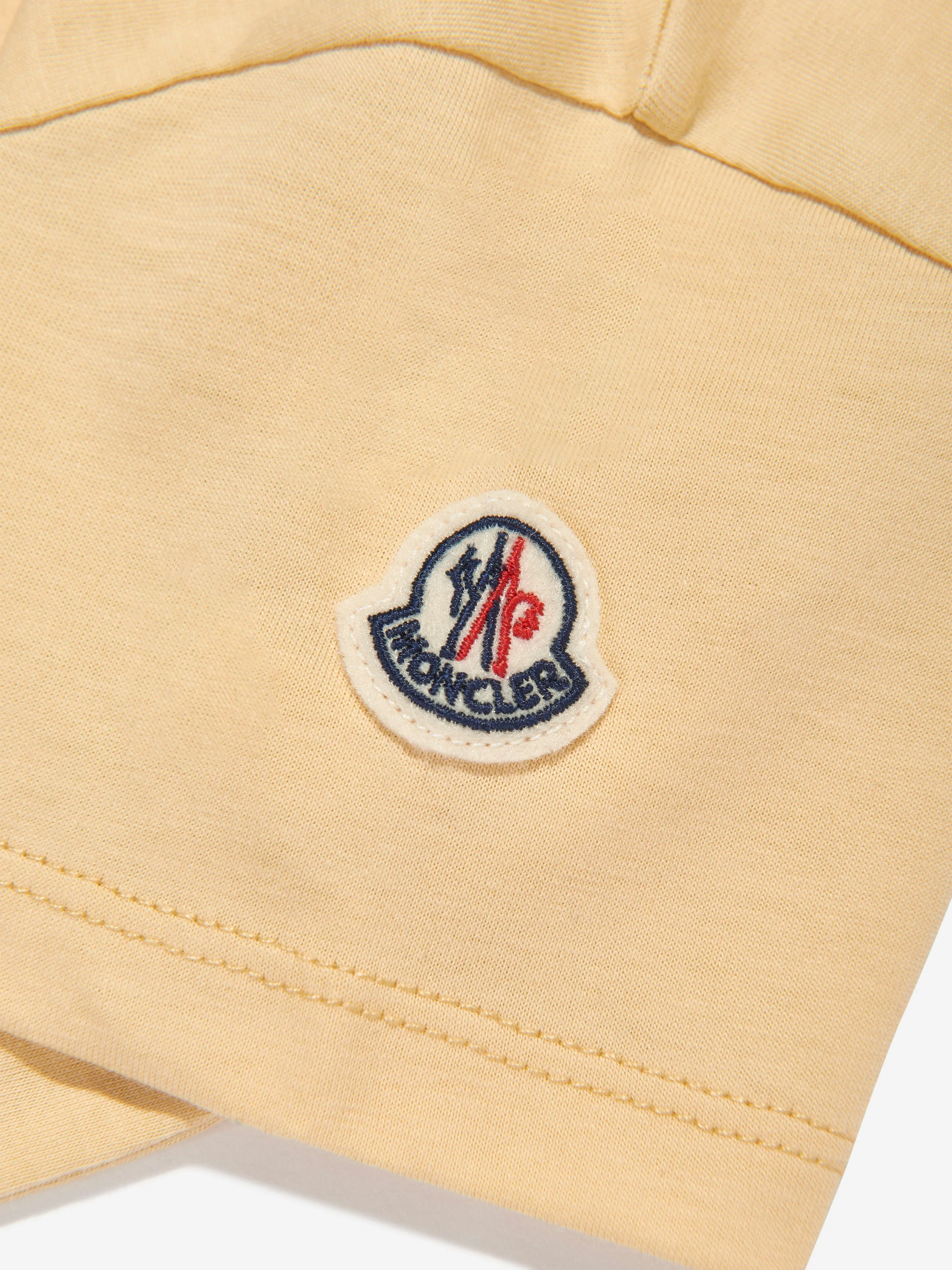 Moncler Enfant Mädchen Logo T-Shirt in Gelb