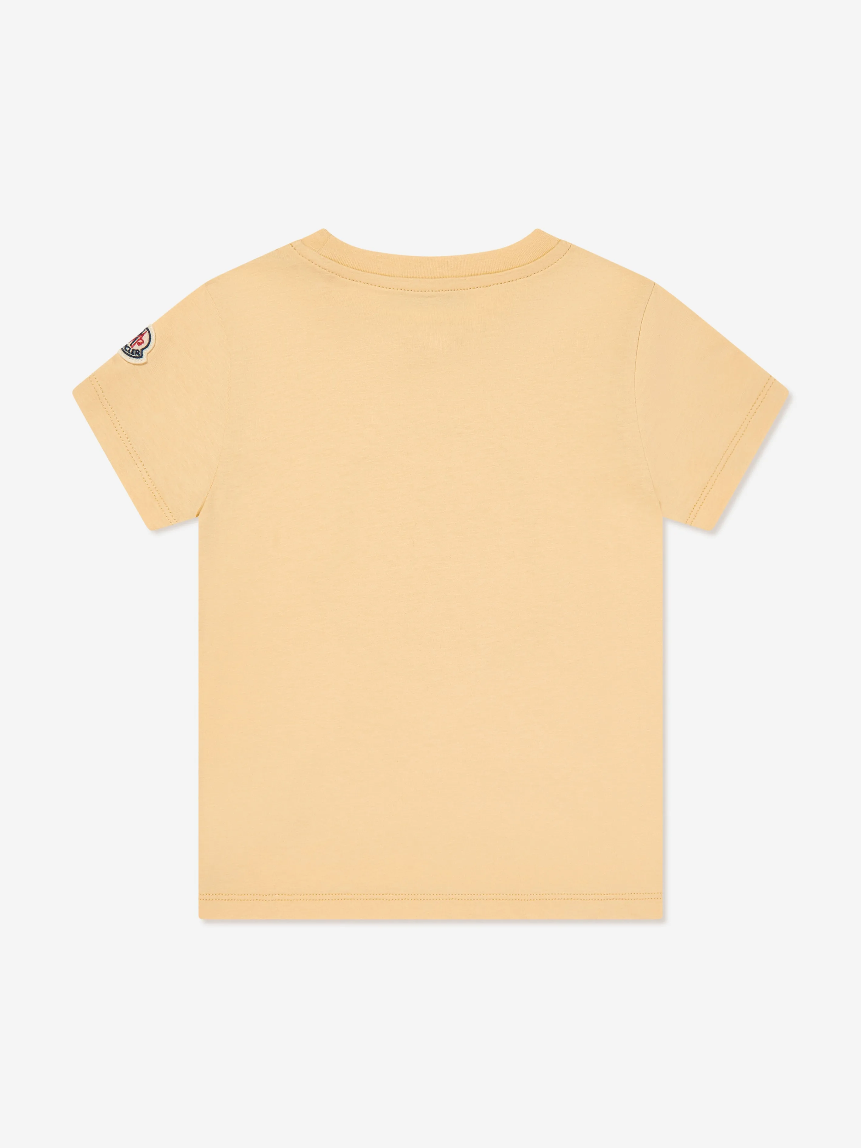 Moncler Enfant Mädchen Logo T-Shirt in Gelb
