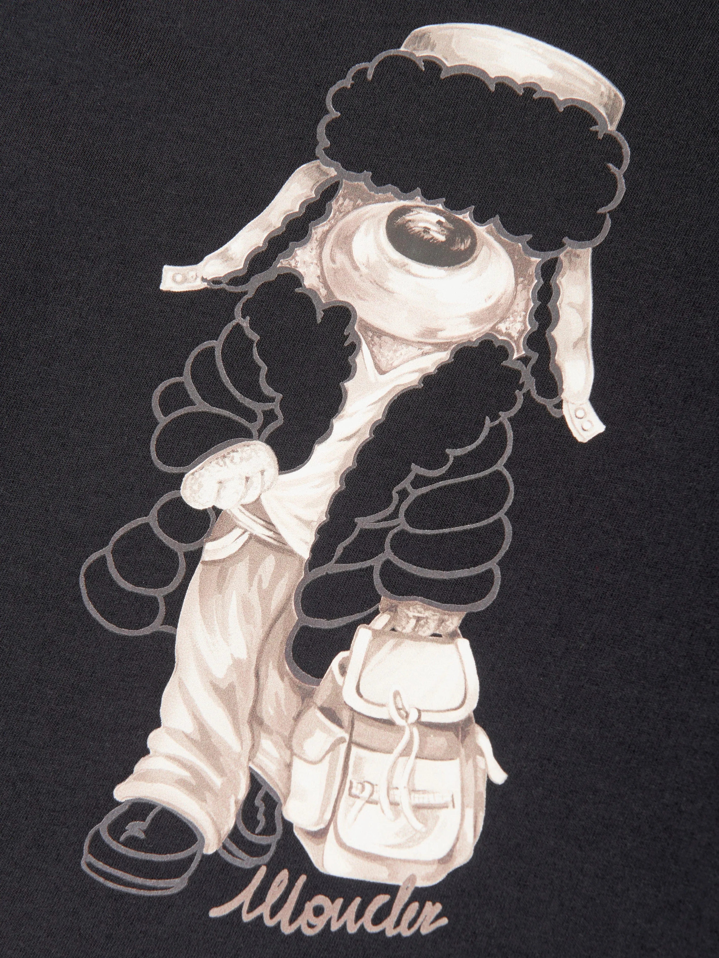 Moncler Enfant Mädchen Langarm T-Shirt in Schwarz