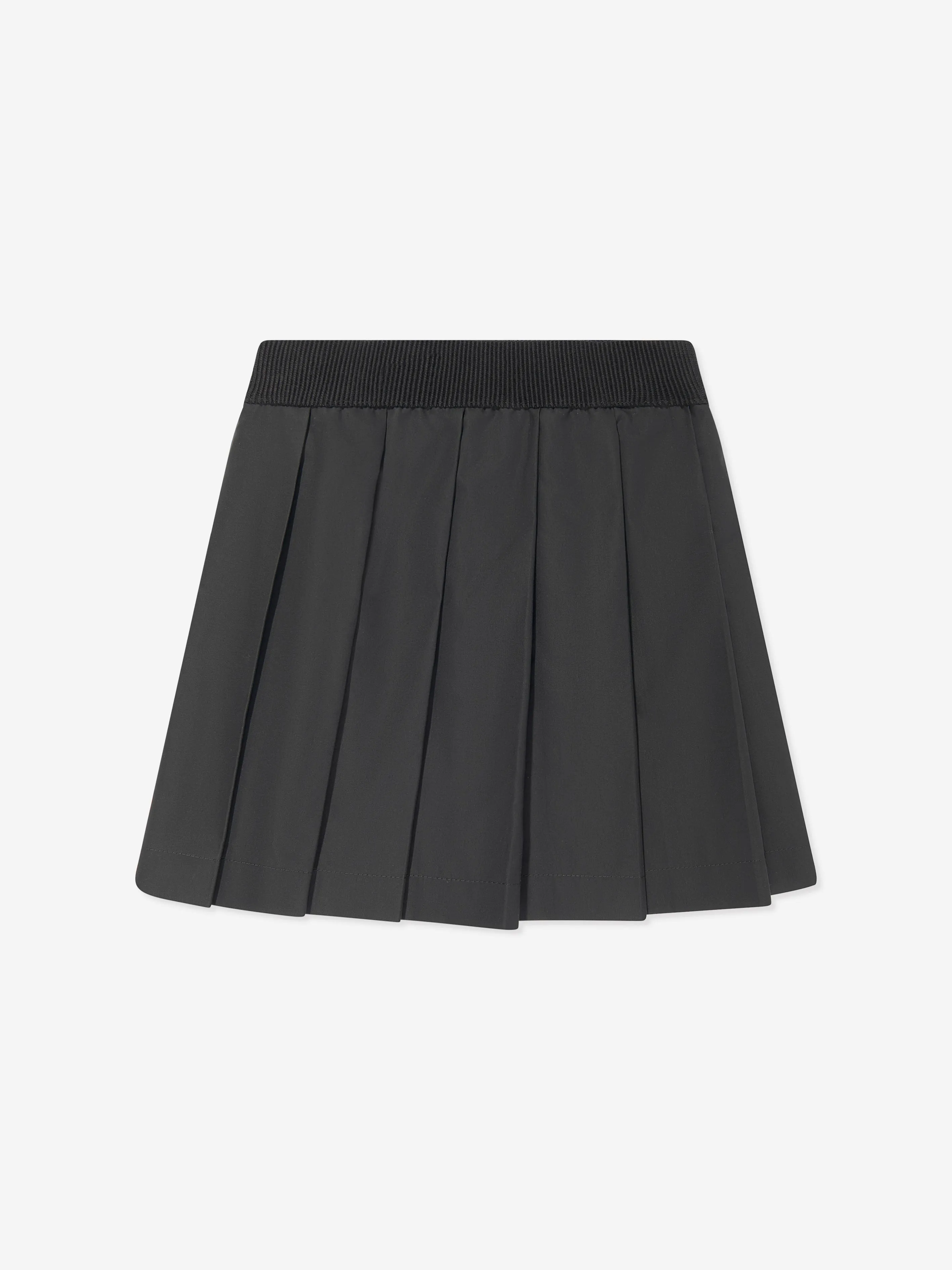 Moncler Enfant Mädchen Plisseerock in Schwarz