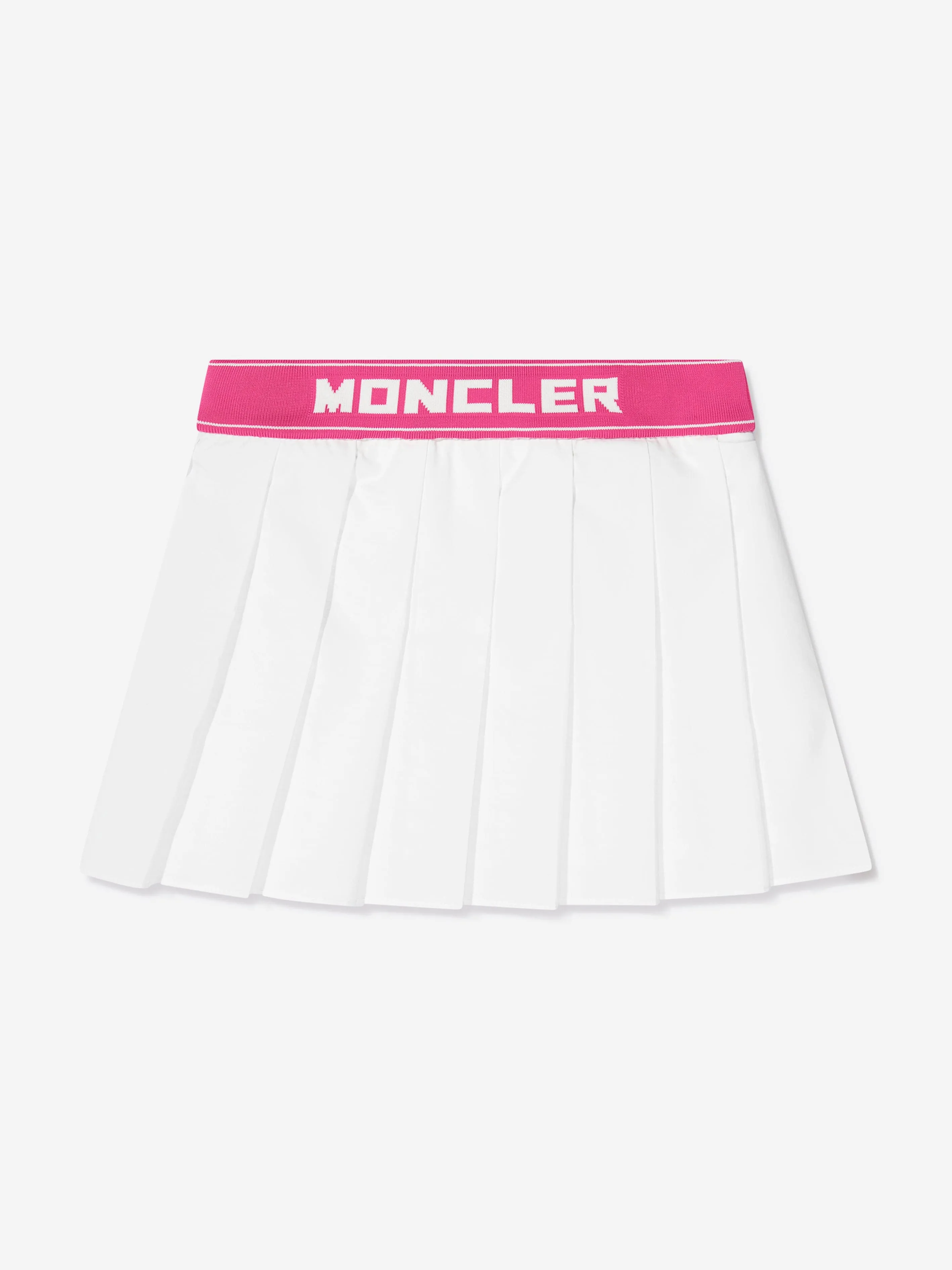 Moncler Enfant Mädchen Plisseerock in Weiß