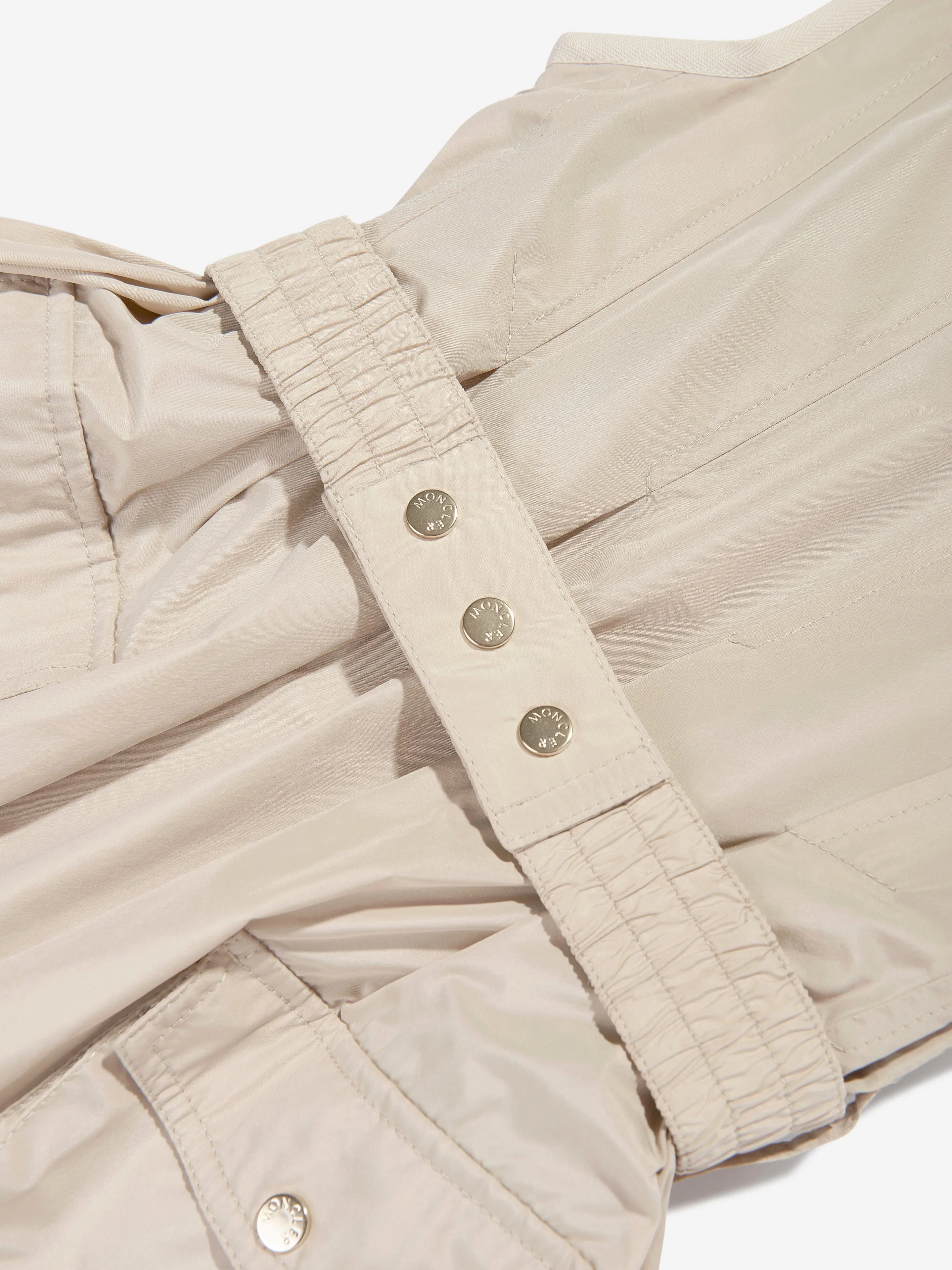Moncler Enfant Mädchen Ärmelloses Kleid mit Tasche in Beige