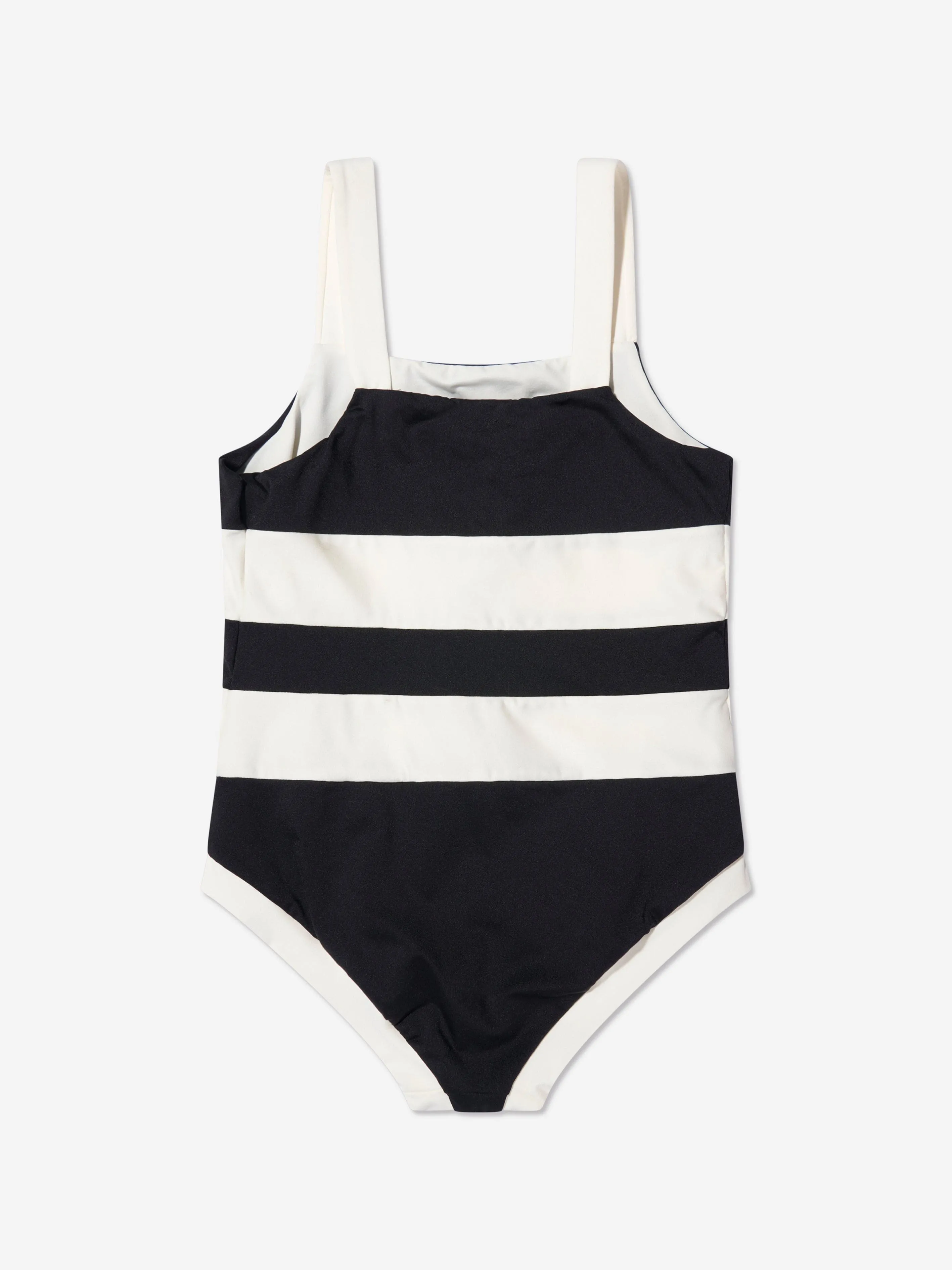 Moncler Enfant Mädchen Badeanzug mit Streifen in Schwarz