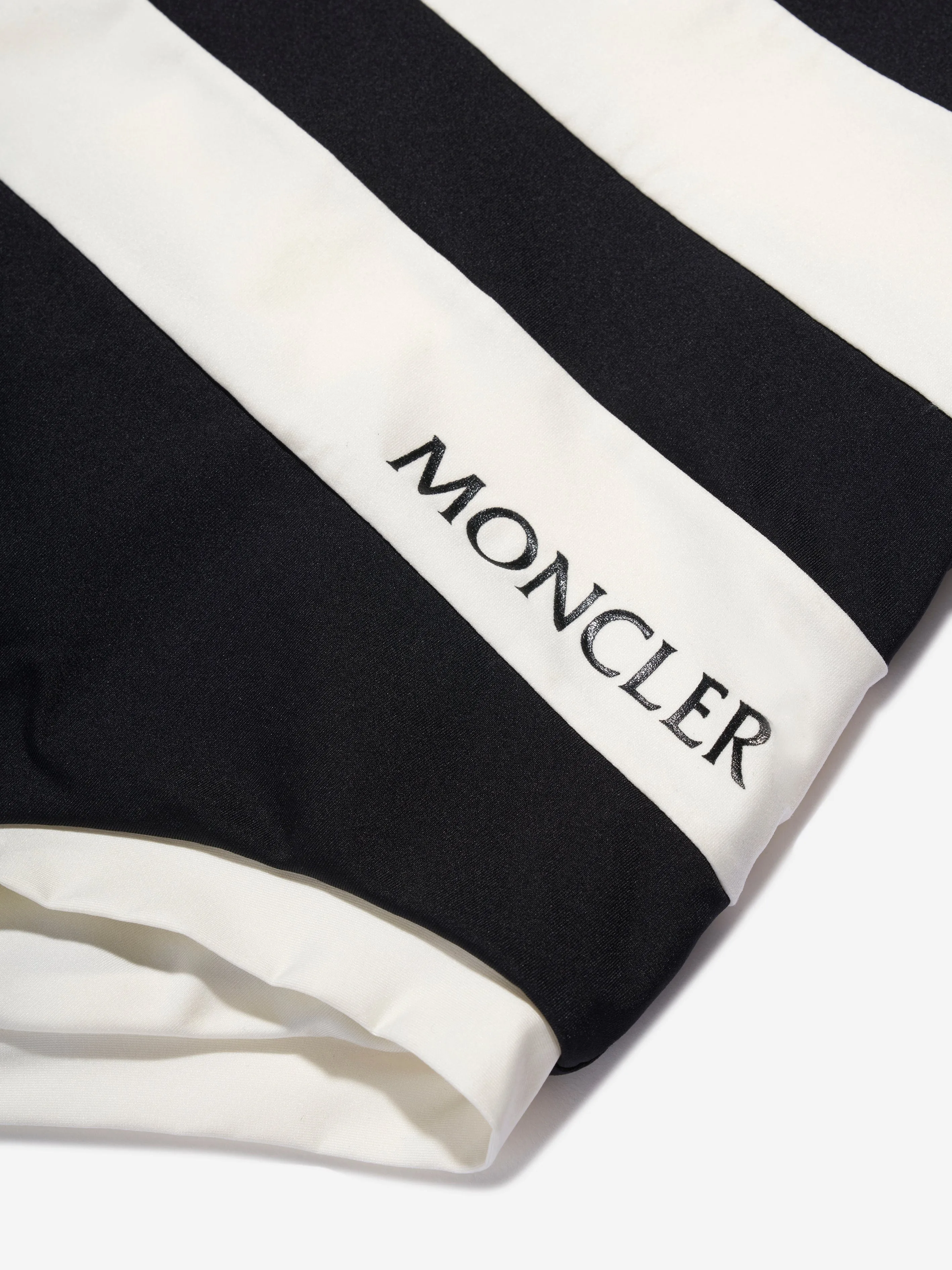 Moncler Enfant Mädchen Badeanzug mit Streifen in Schwarz