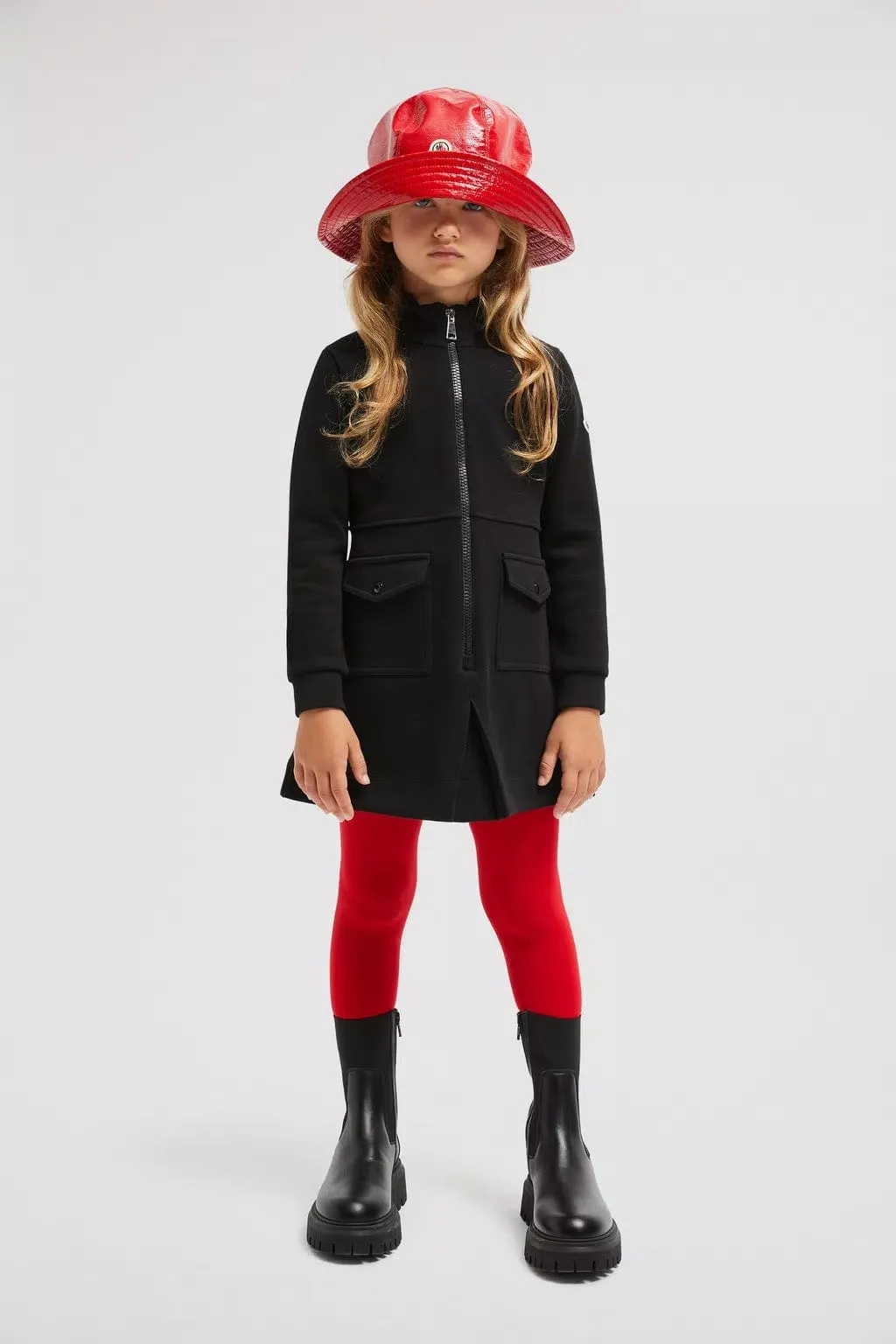 Moncler Enfant Mädchen Reißverschlusskleid in Schwarz