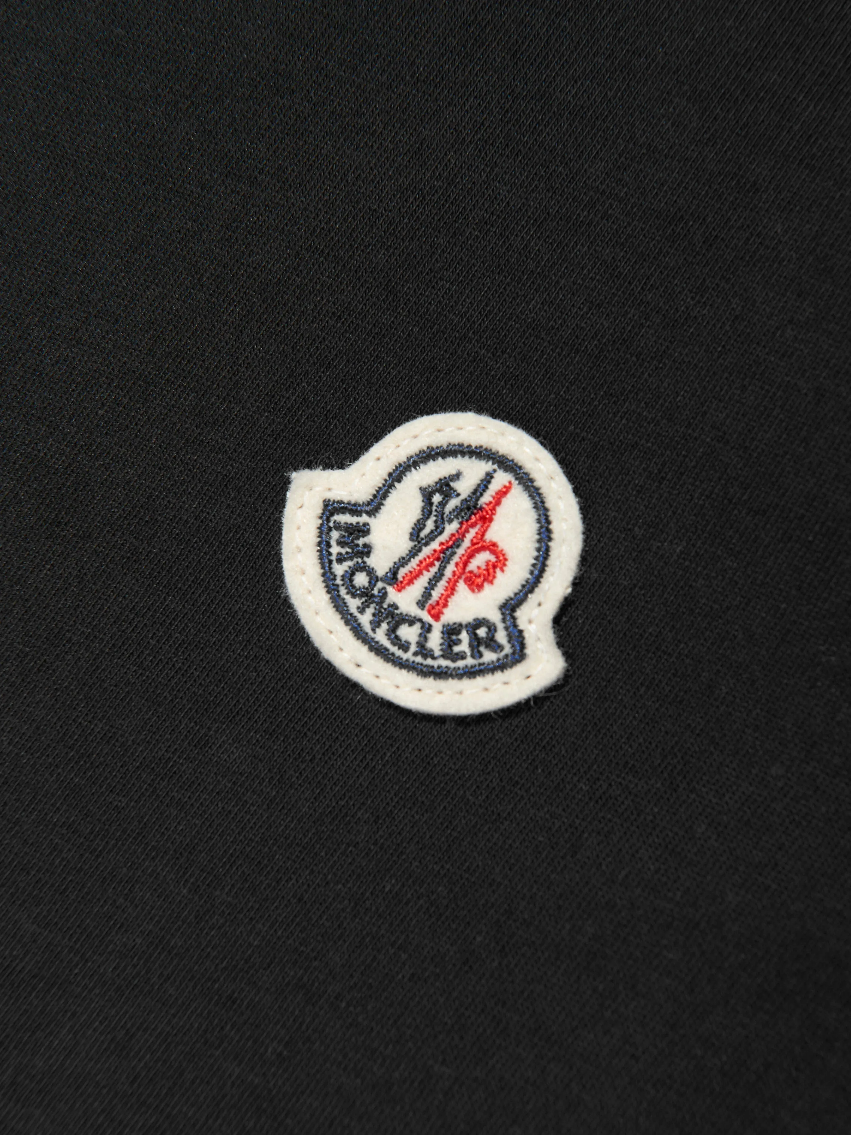 Moncler Enfant Kinder Logo T-Shirt in Schwarz