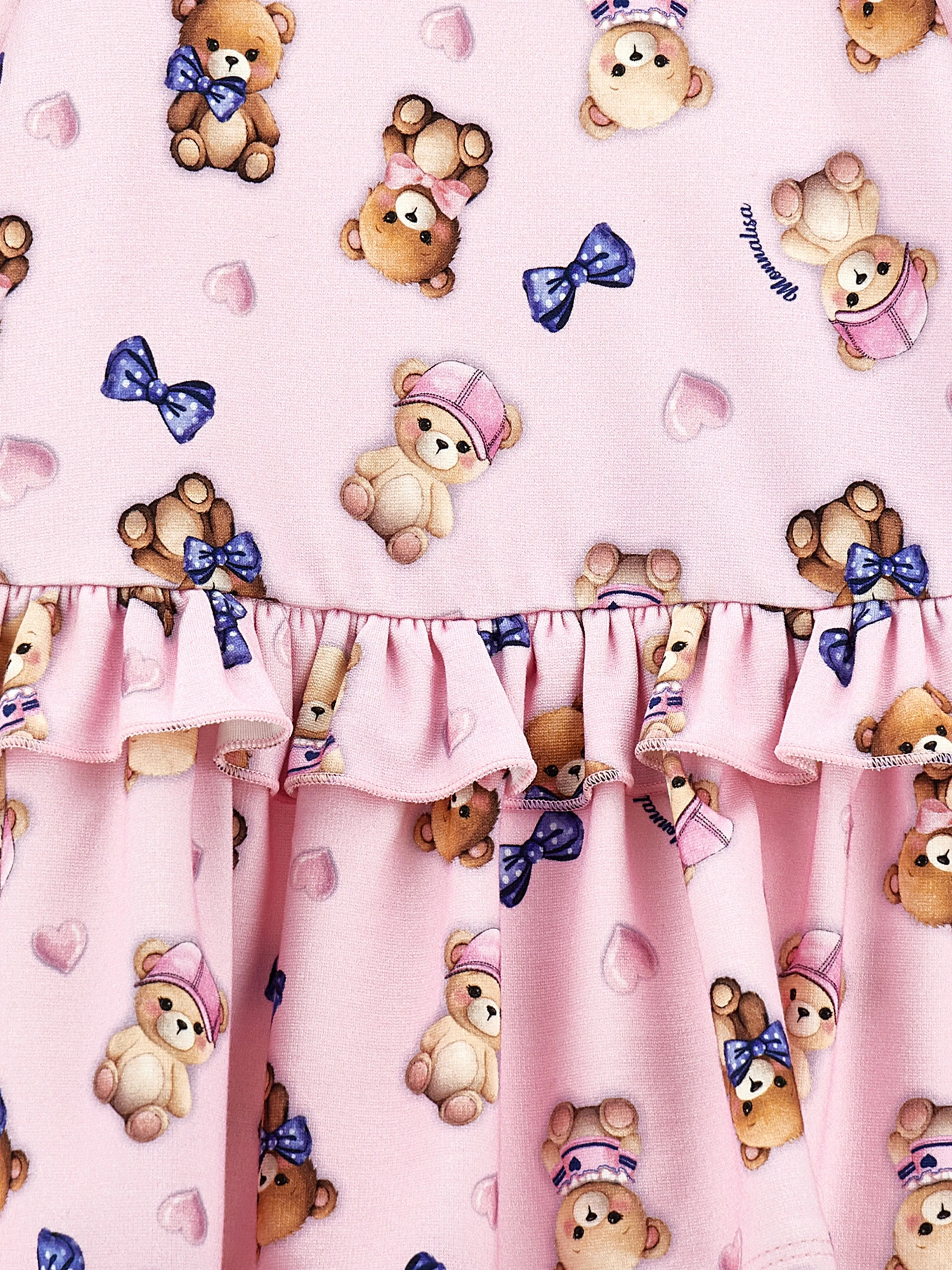 Monnalisa Baby Mädchen Bär Milano Kleid in Rosa