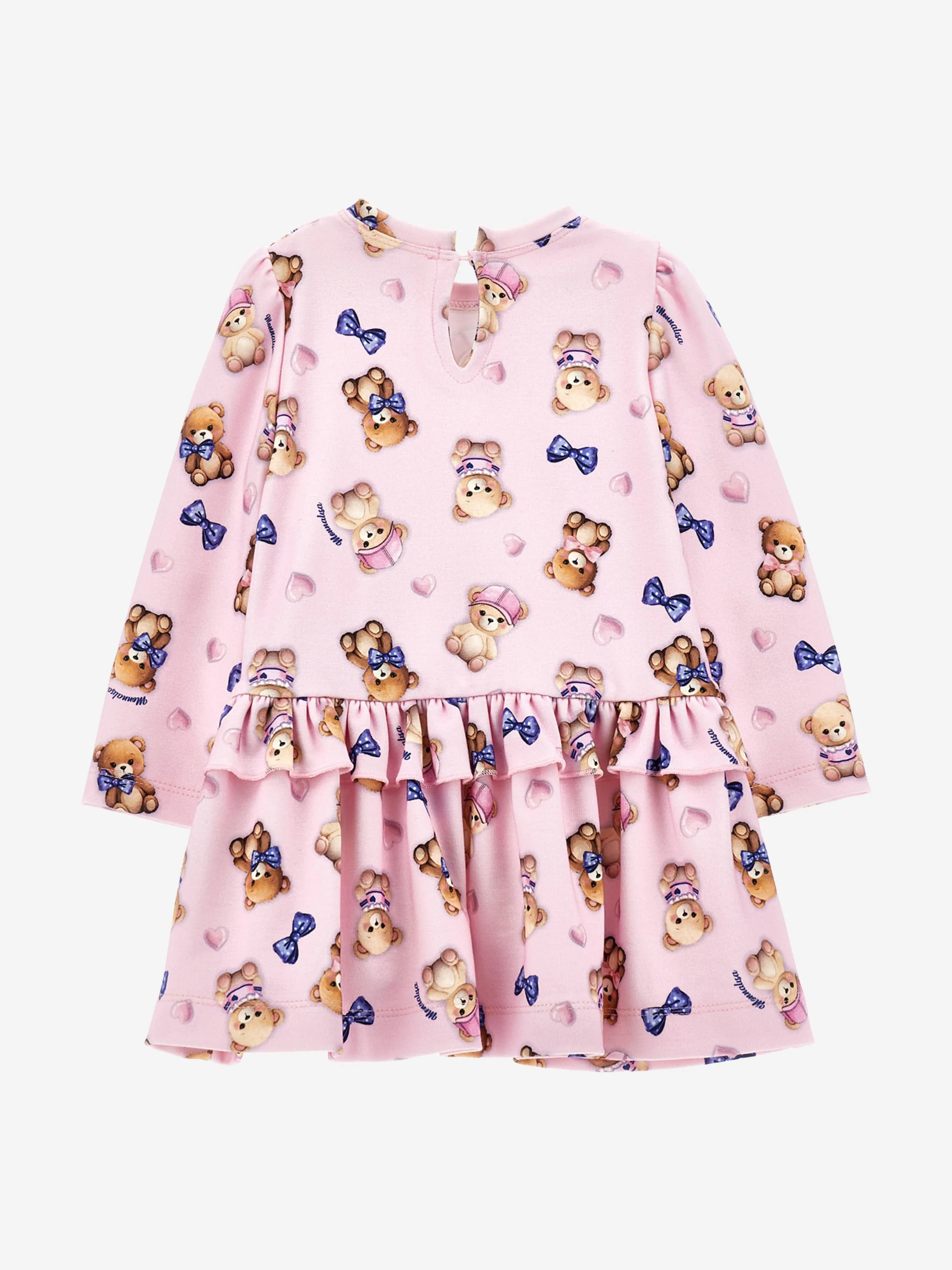 Monnalisa Baby Mädchen Bär Milano Kleid in Rosa