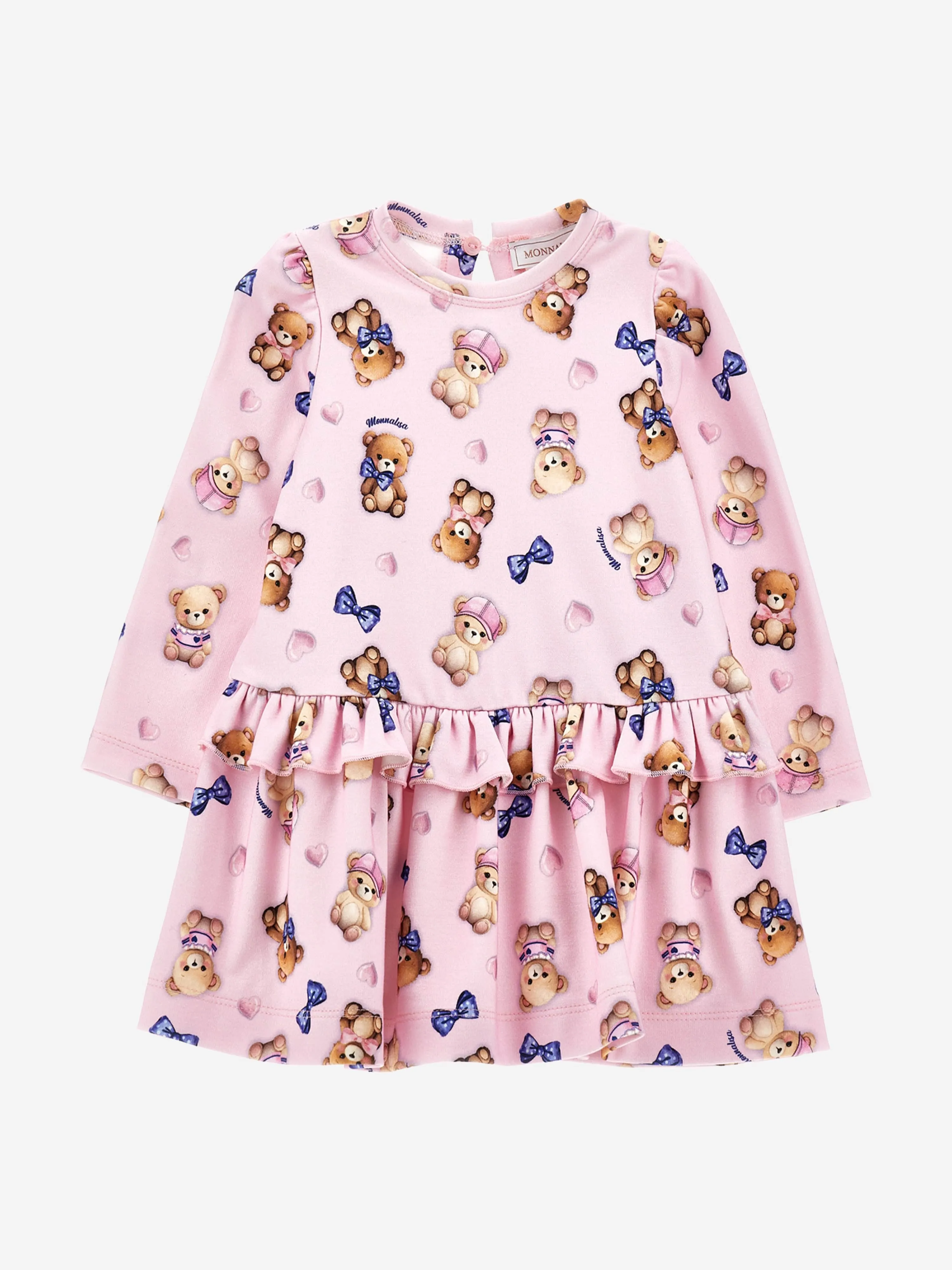 Monnalisa Baby Mädchen Bär Milano Kleid in Rosa
