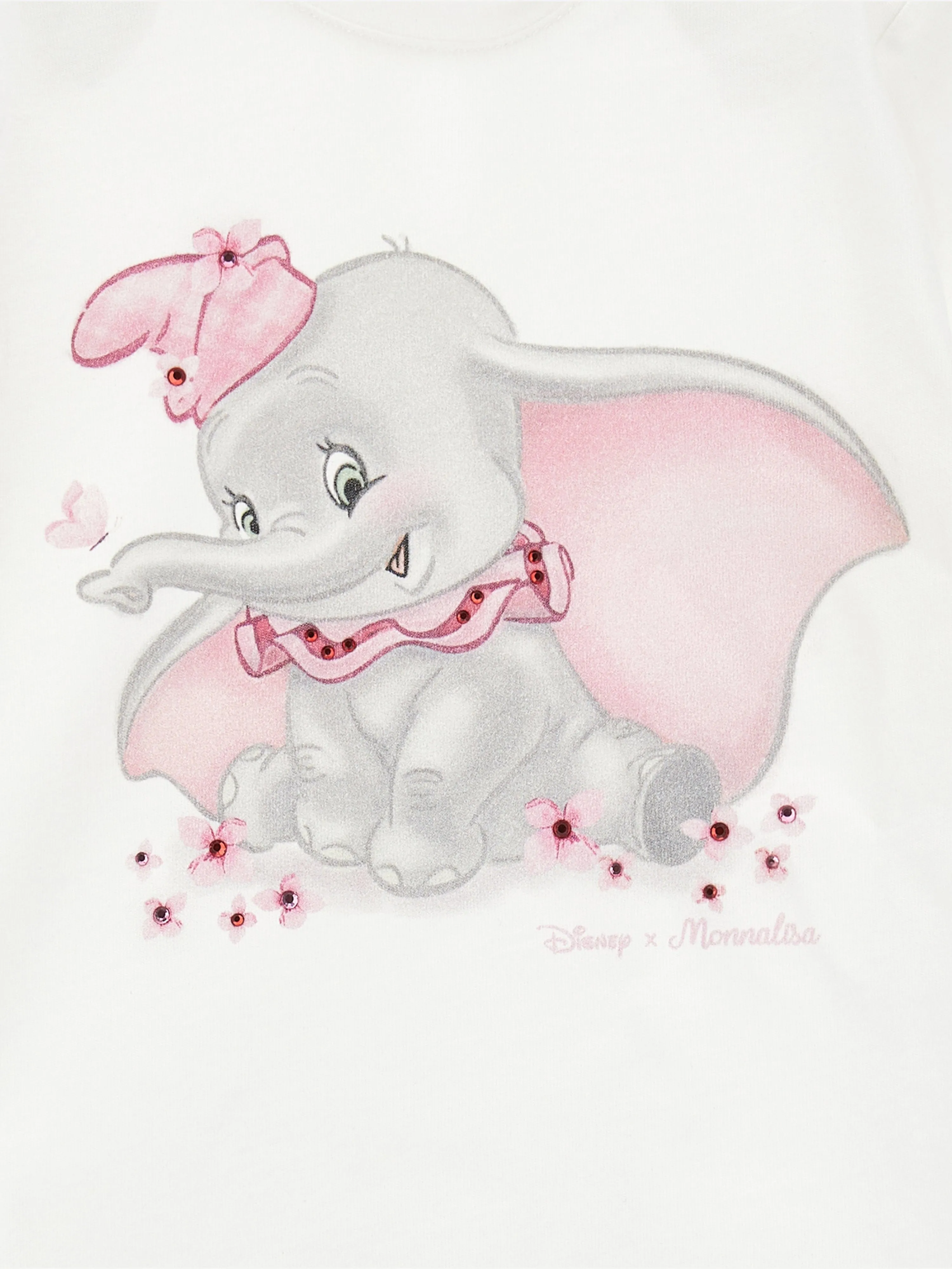 Monnalisa Baby Mädchen Langarm Dumbo T-Shirt in Elfenbein