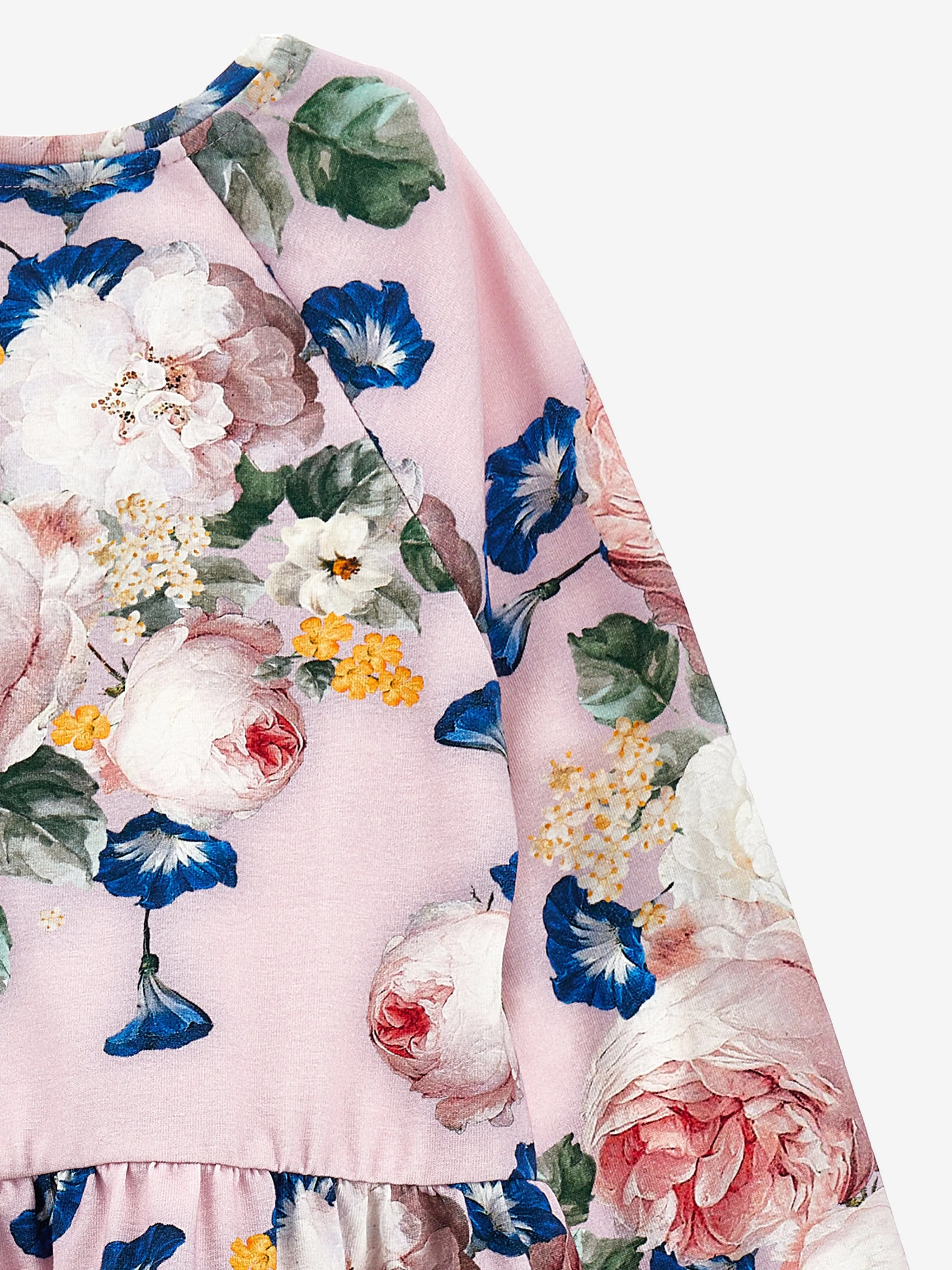 Monnalisa Mädchen Barock Rosen Jersey-Kleid in Mehrfarbig