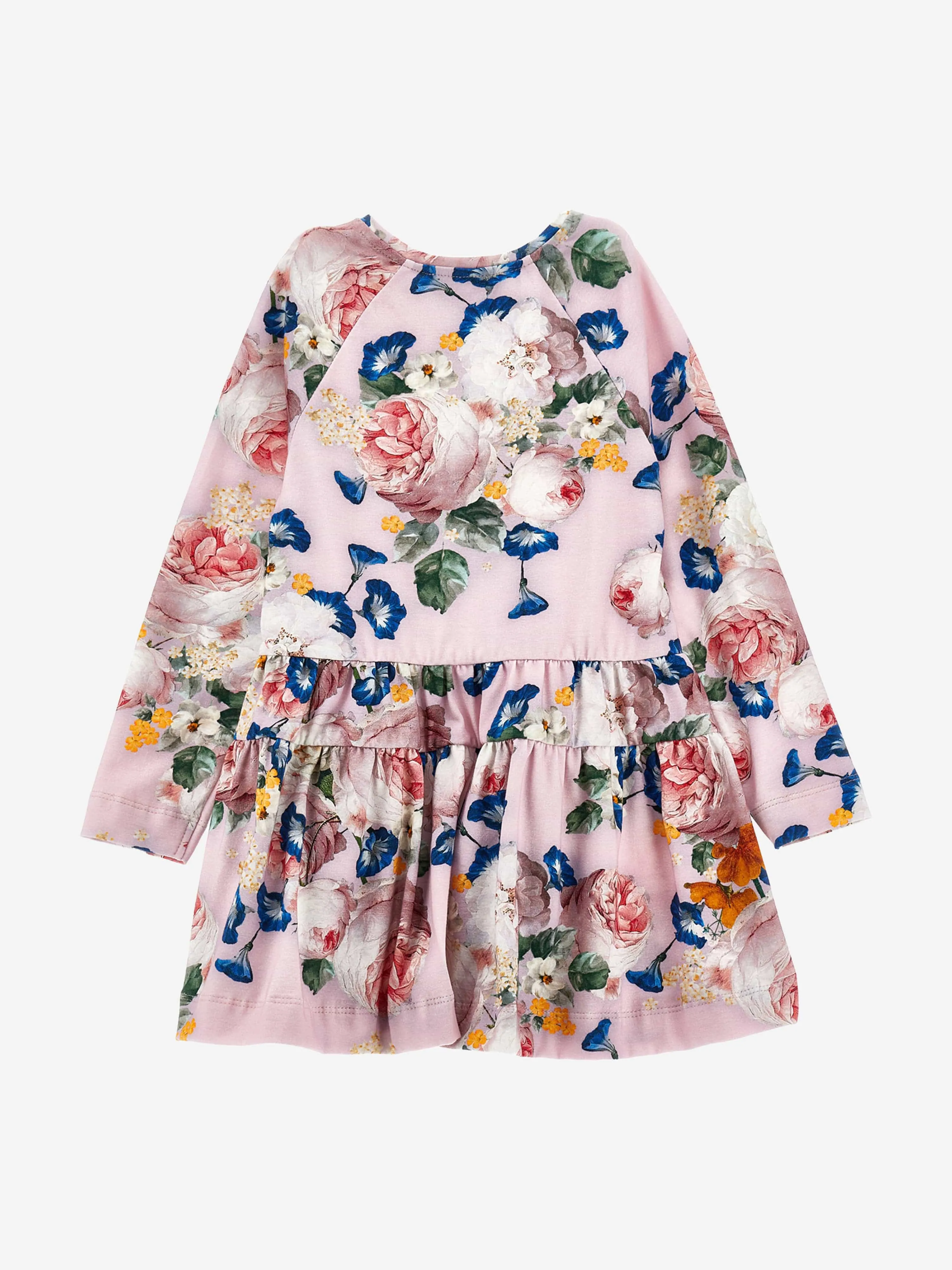 Monnalisa Mädchen Barock Rosen Jersey-Kleid in Mehrfarbig