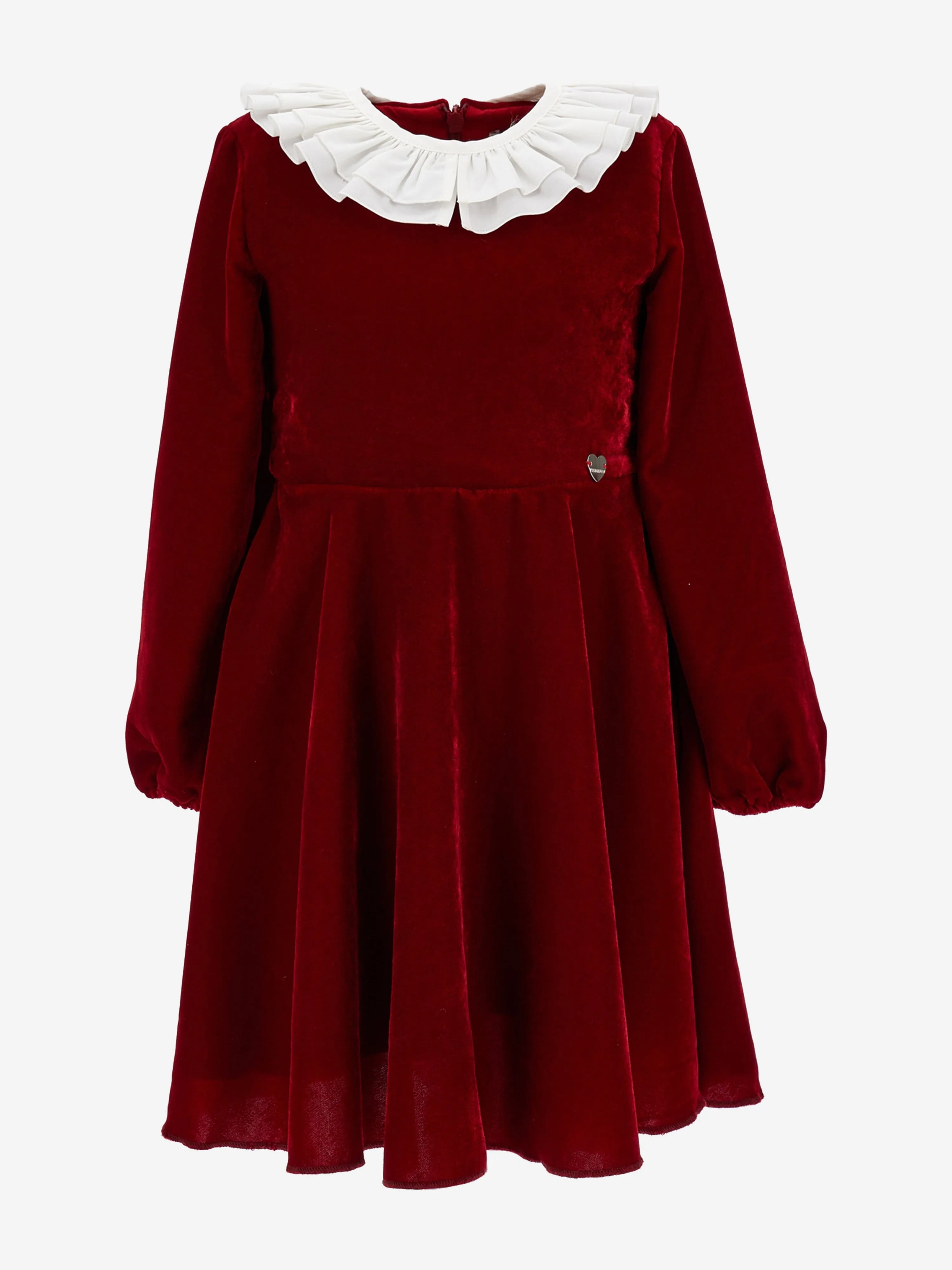 Monnalisa Mädchen Baumwoll-Kleid für besondere Anlässe in Rot