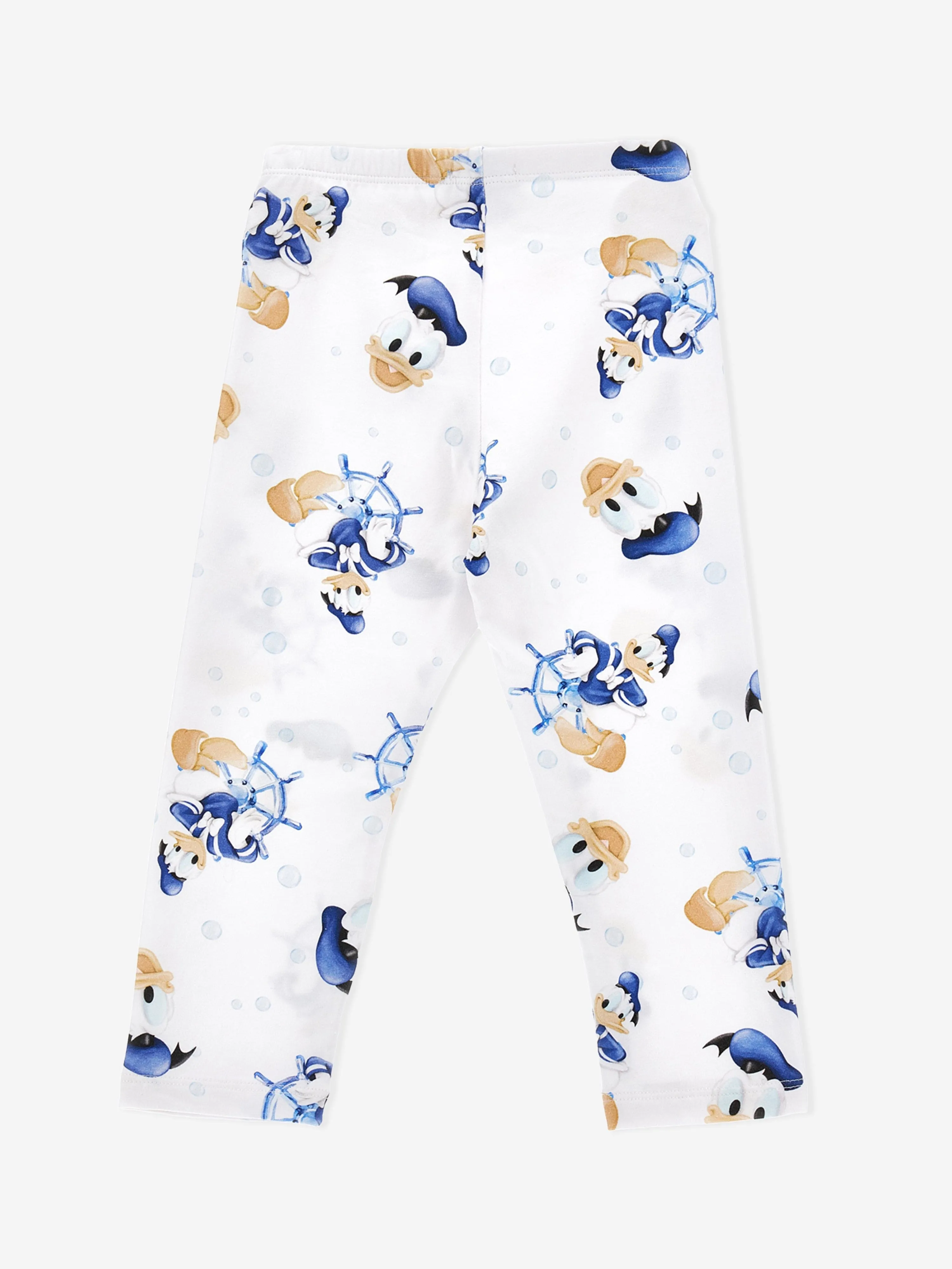 Monnalisa Mädchen Donald Duck Leggings in Weiß