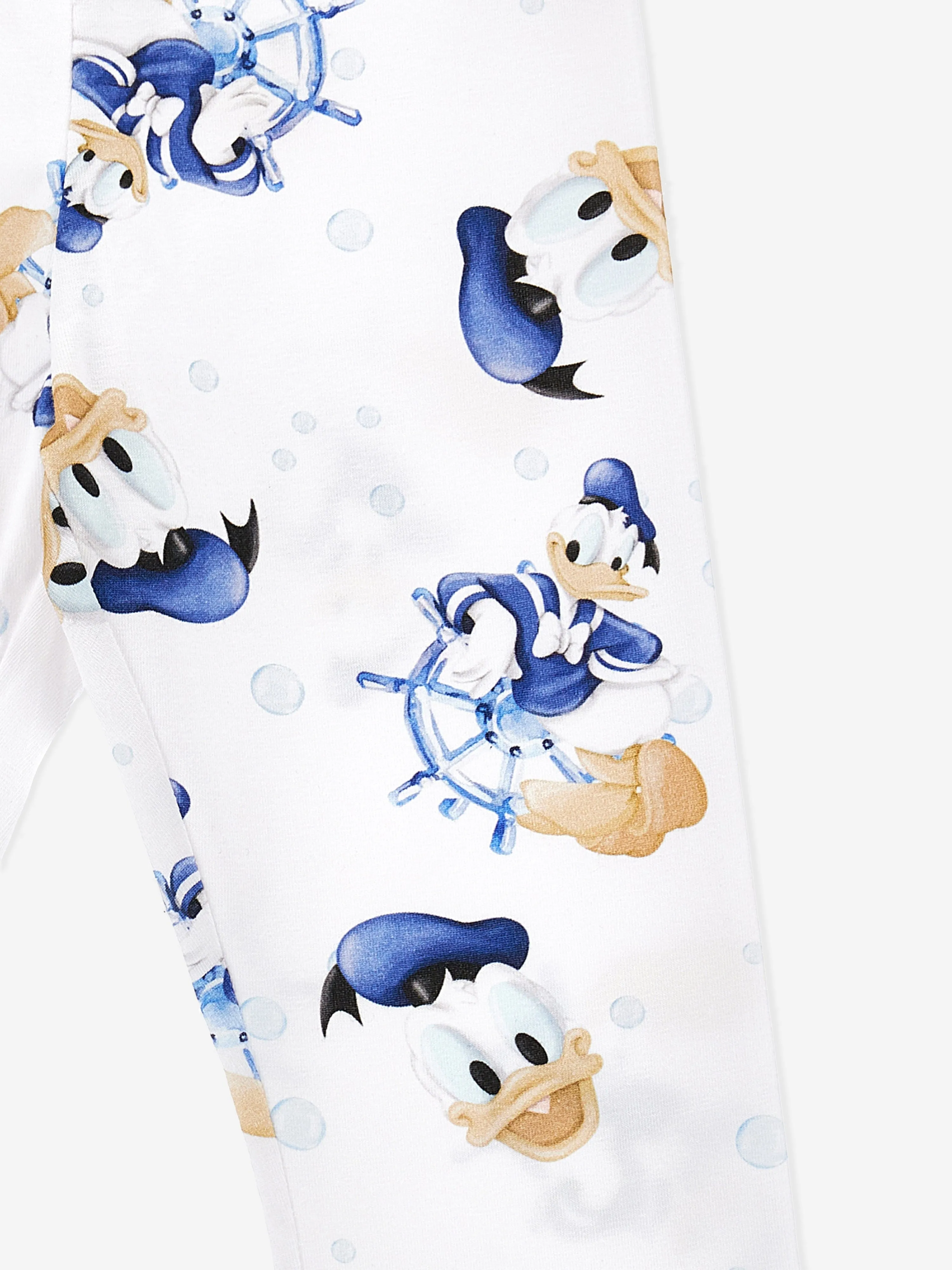Monnalisa Mädchen Donald Duck Leggings in Weiß