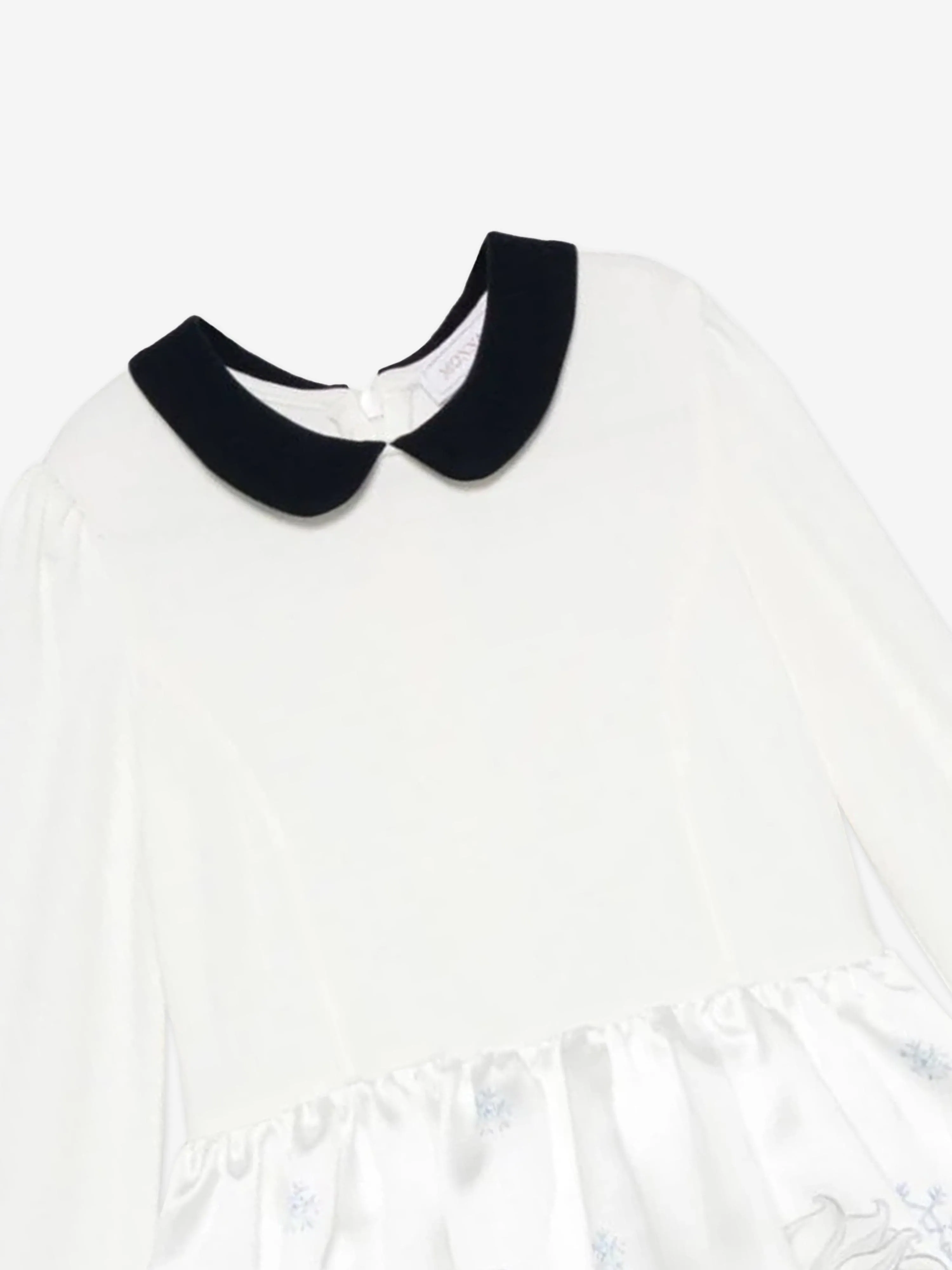 Monnalisa Mädchen Elsa Rosen Kleid in Weiß