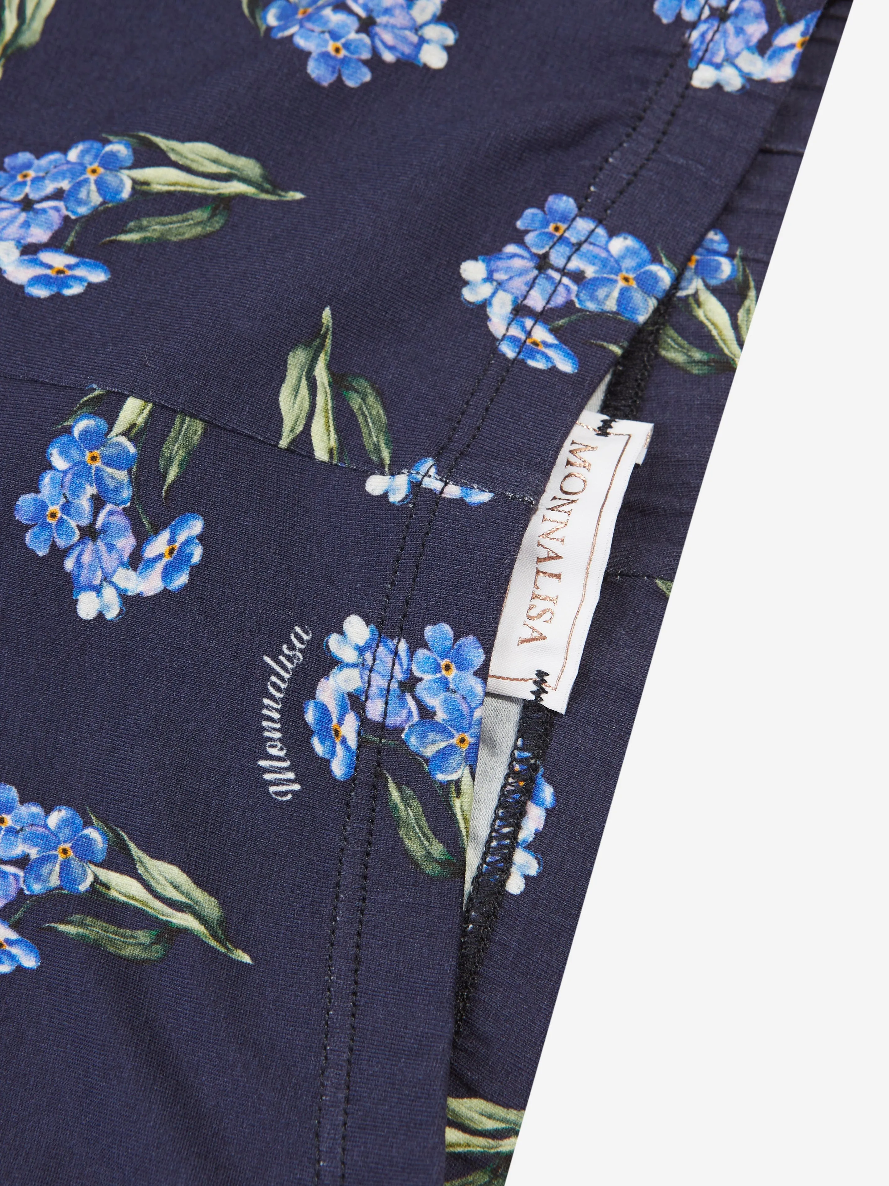Monnalisa Mädchen Blumen Leggings in Blau