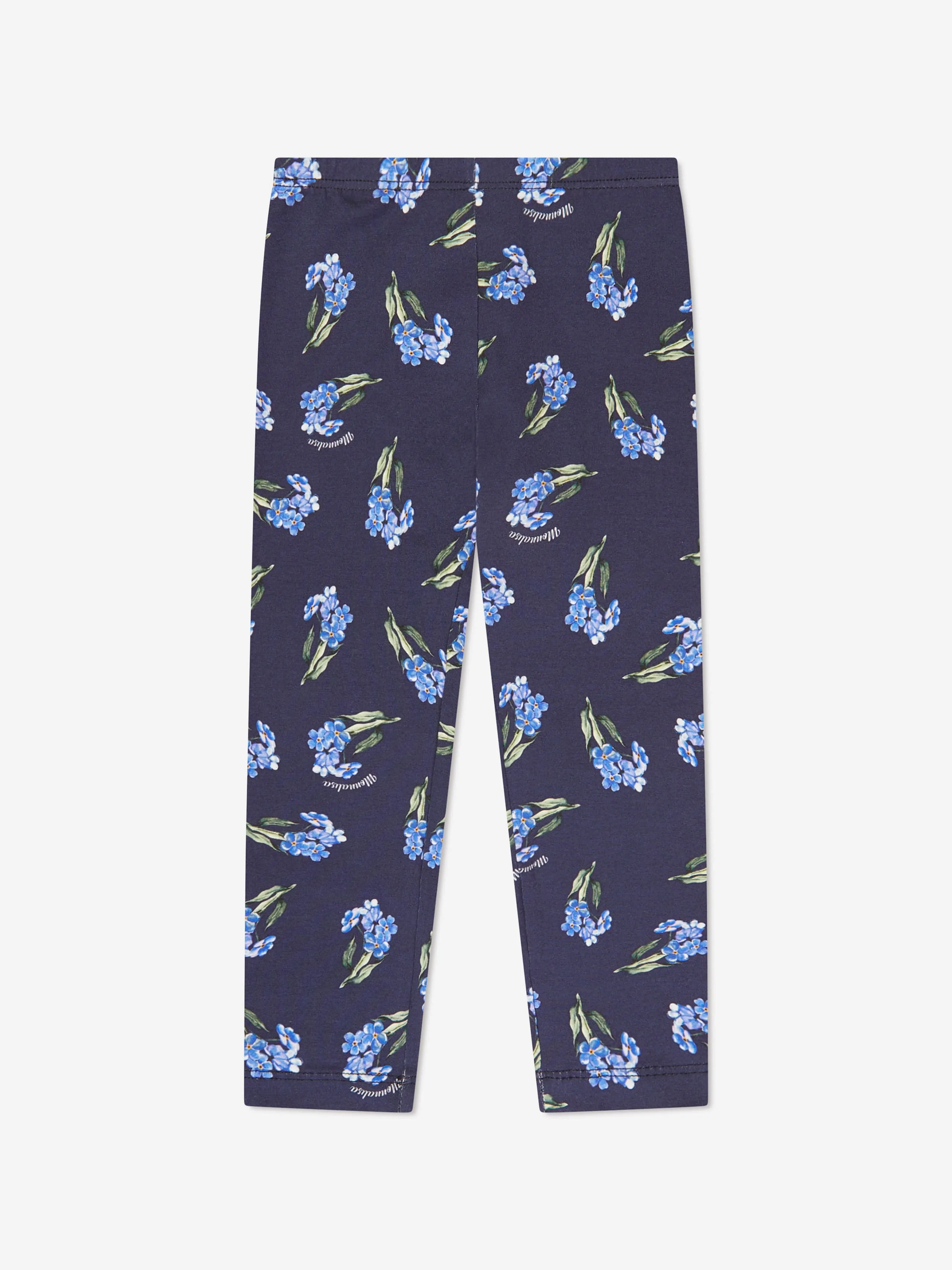 Monnalisa Mädchen Blumen Leggings in Blau