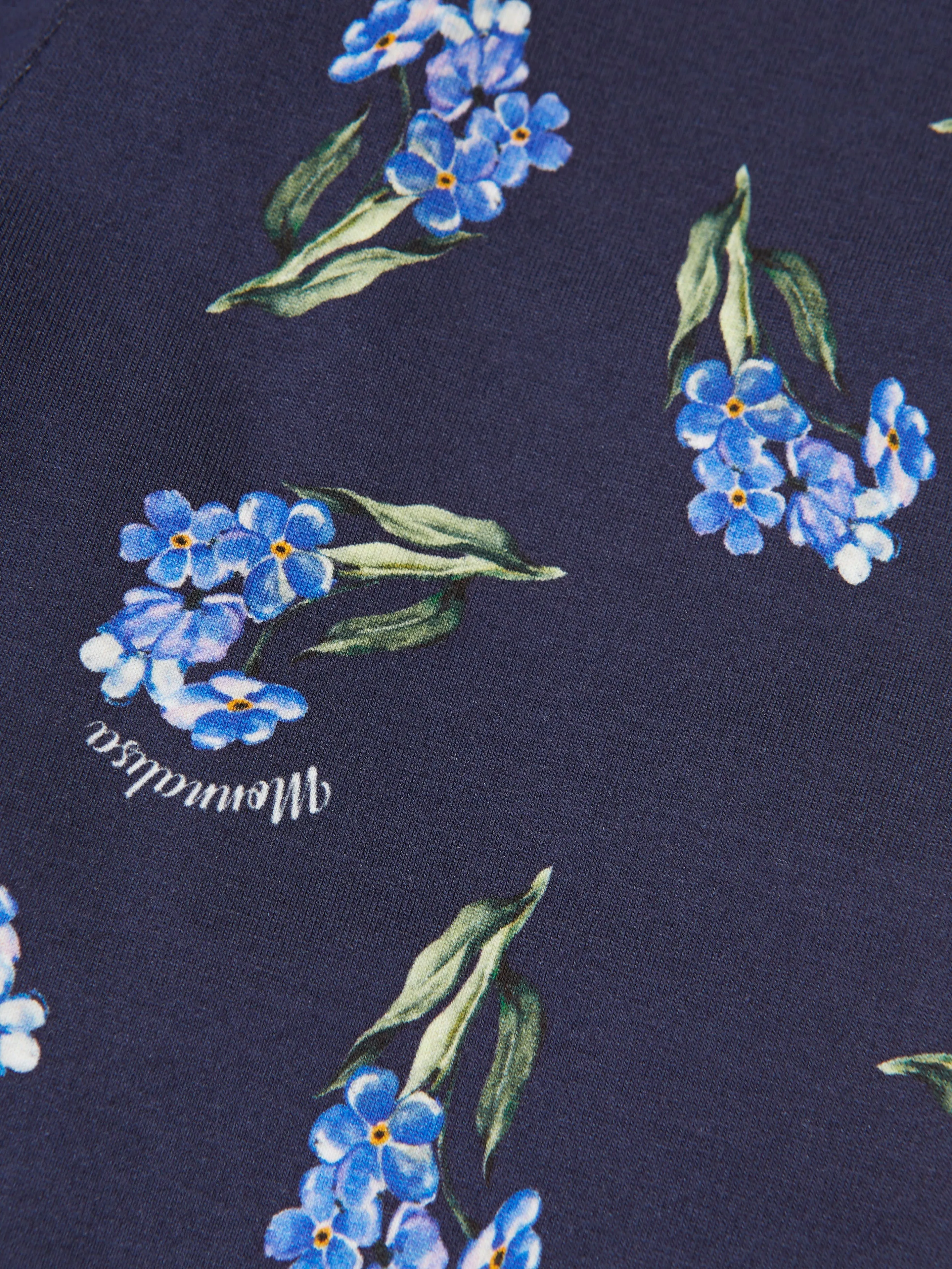 Monnalisa Mädchen Blumen Leggings in Blau