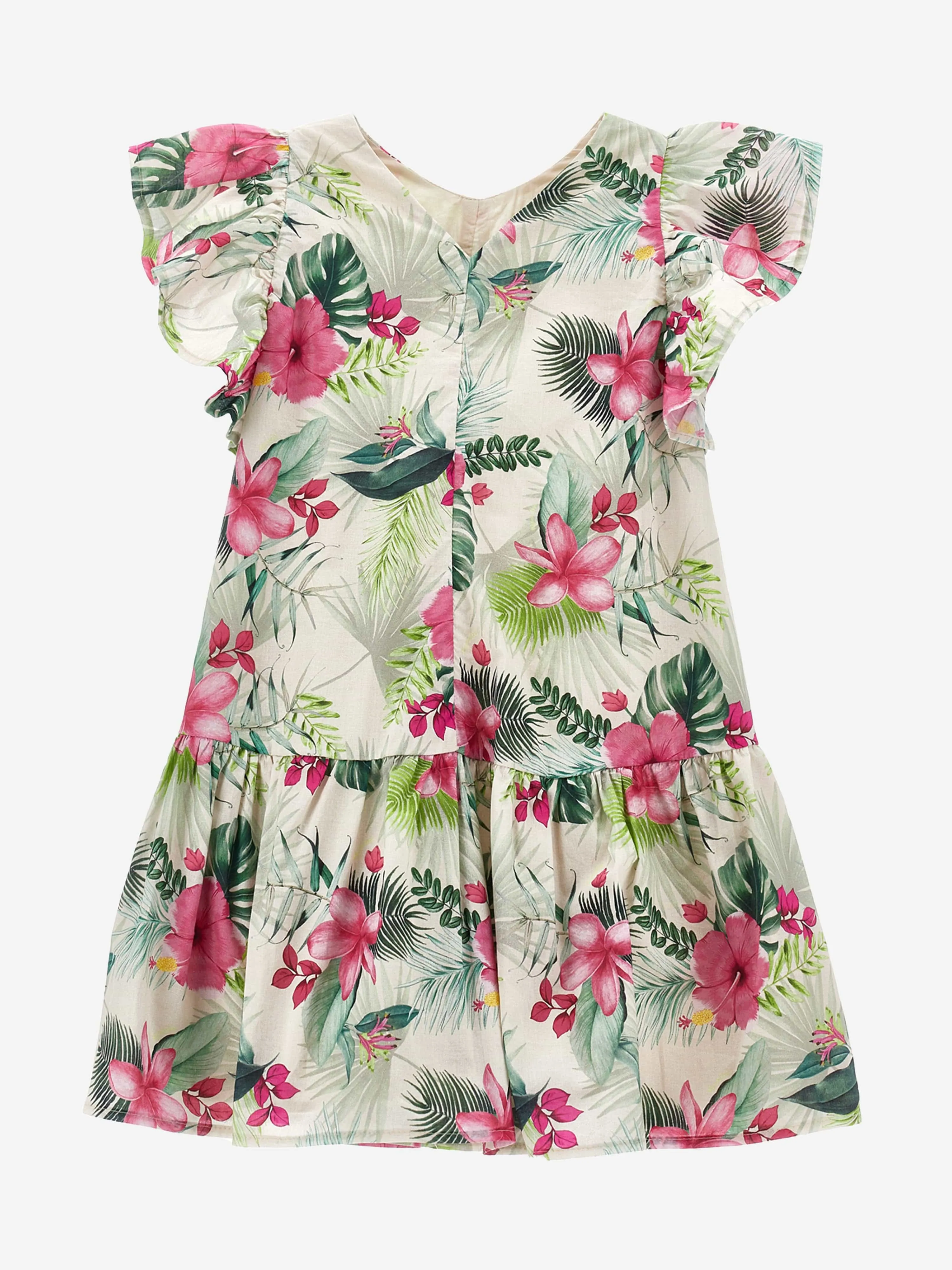 Monnalisa Mädchen Jungle-Kleid in Mehrfarben