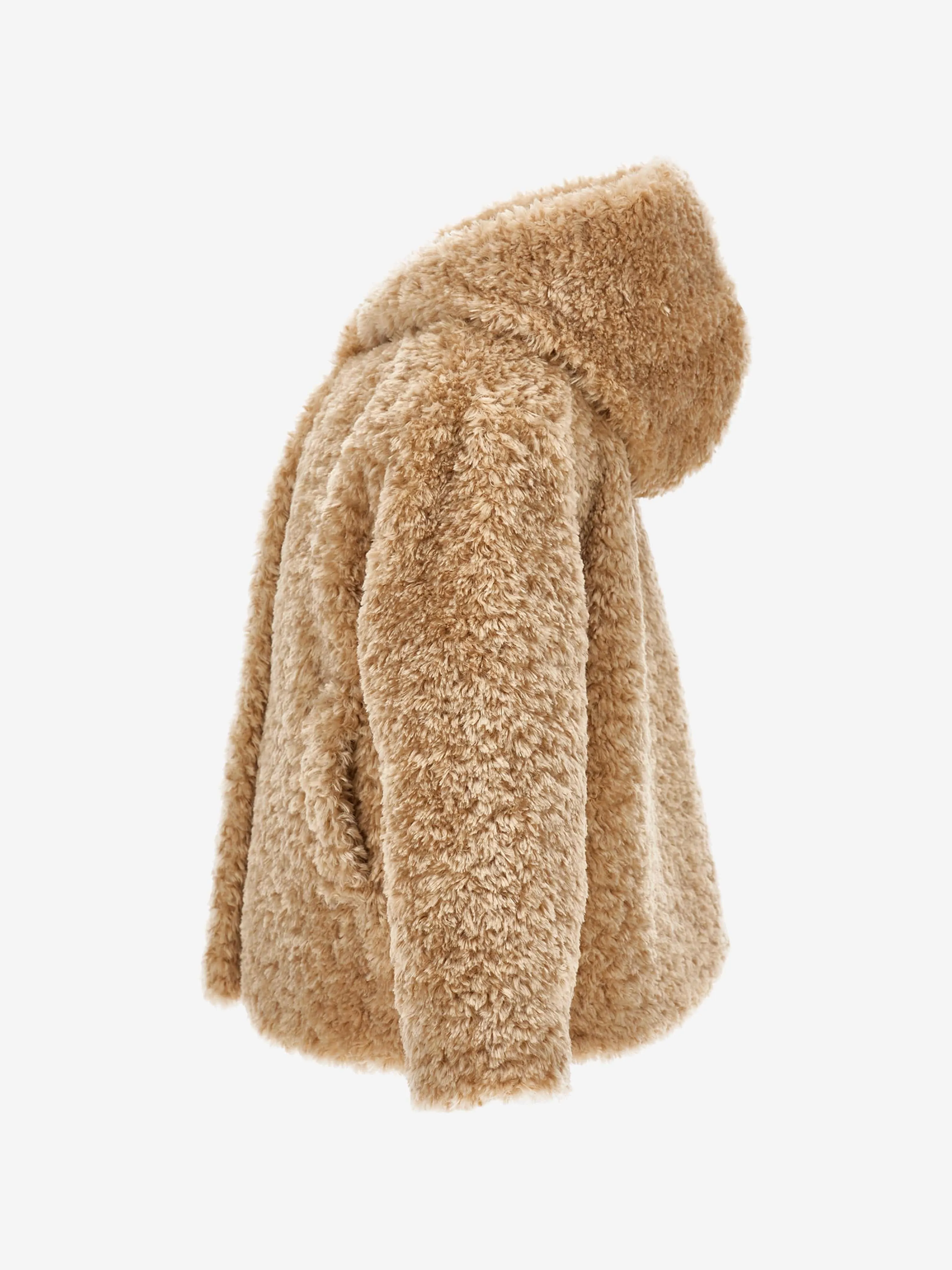 Monnalisa Mädchen Plüsch Kunstpelz Jacke in Beige