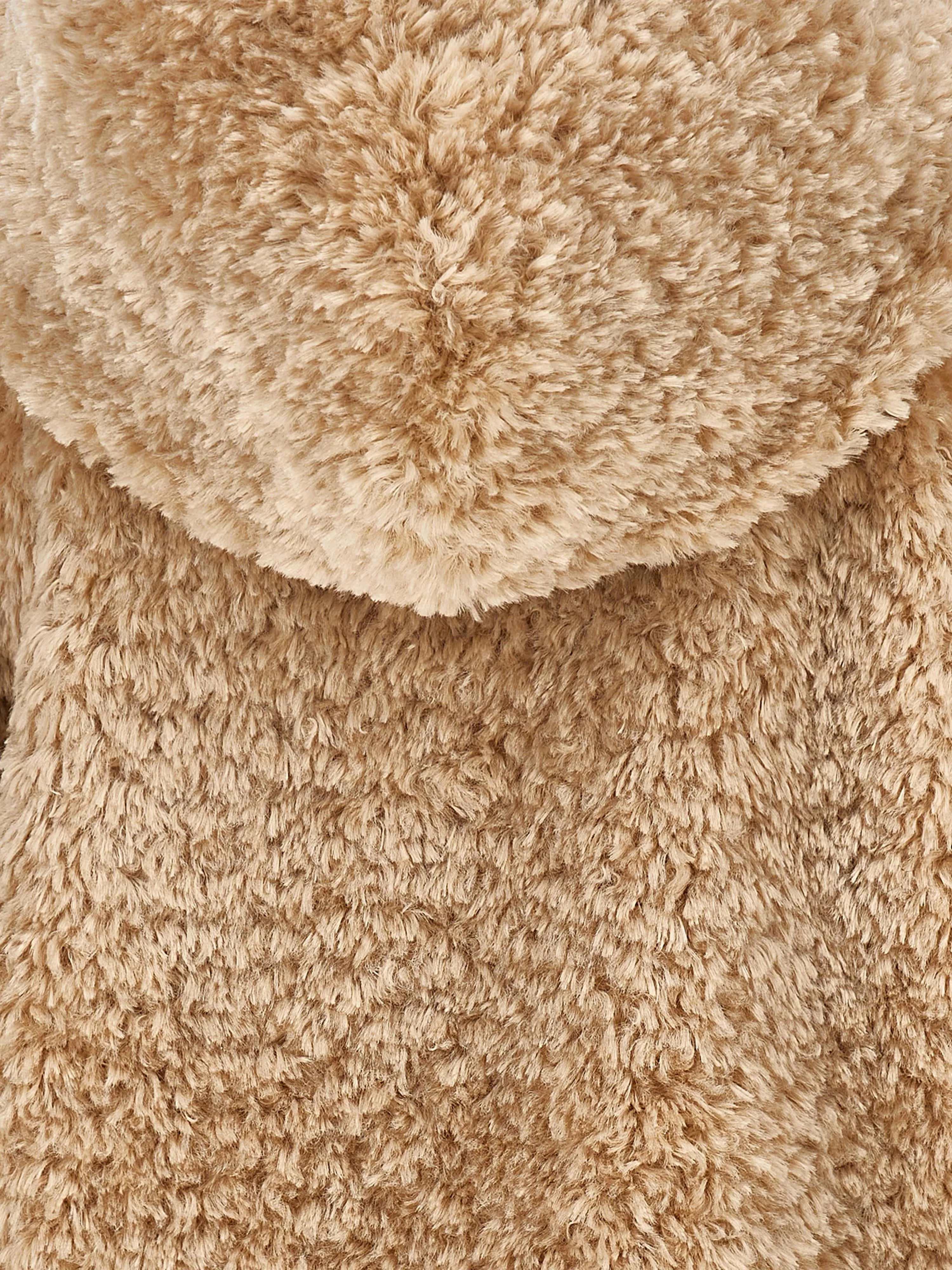 Monnalisa Mädchen Plüsch Kunstpelz Jacke in Beige