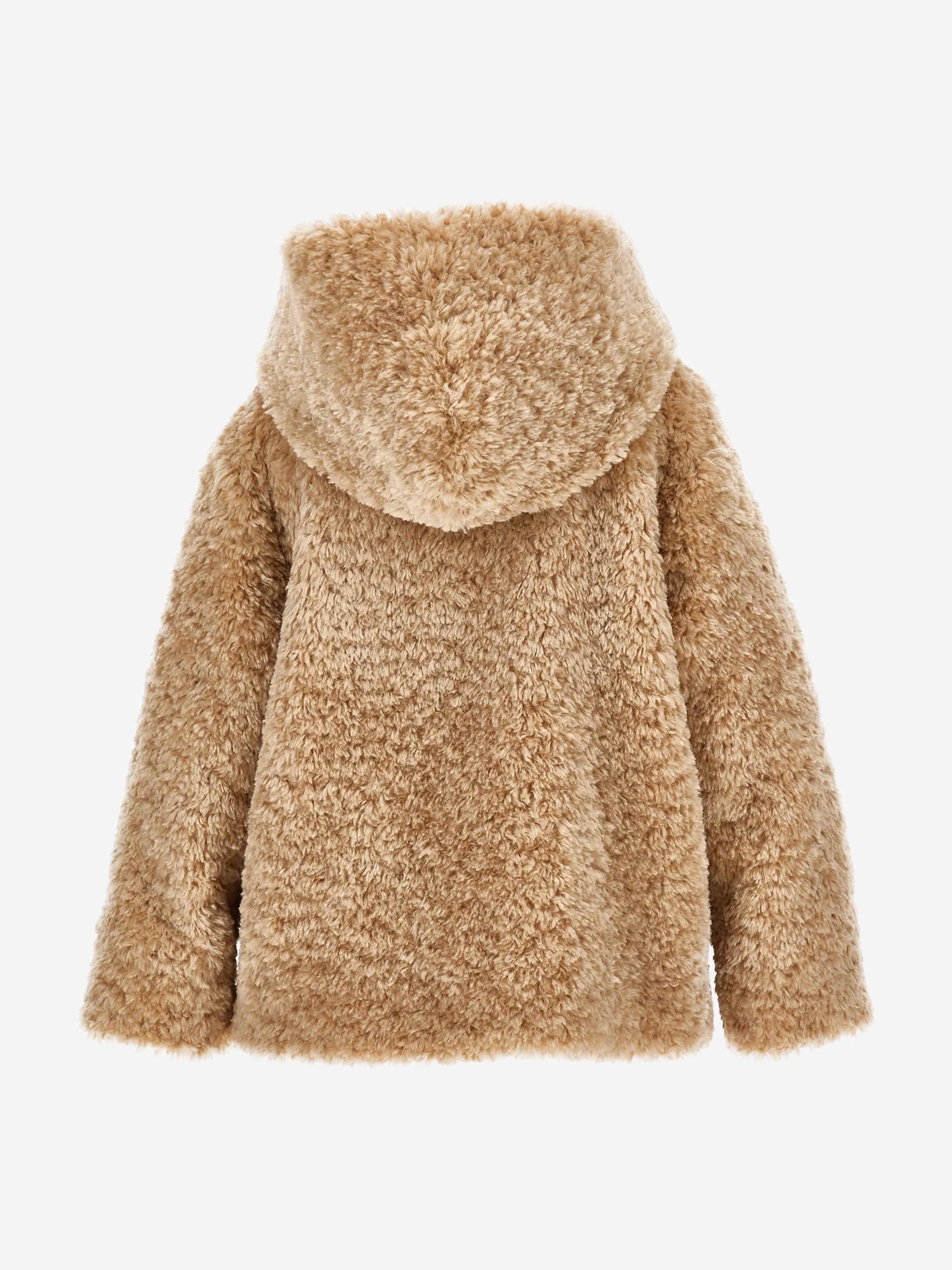 Monnalisa Mädchen Plüsch Kunstpelz Jacke in Beige