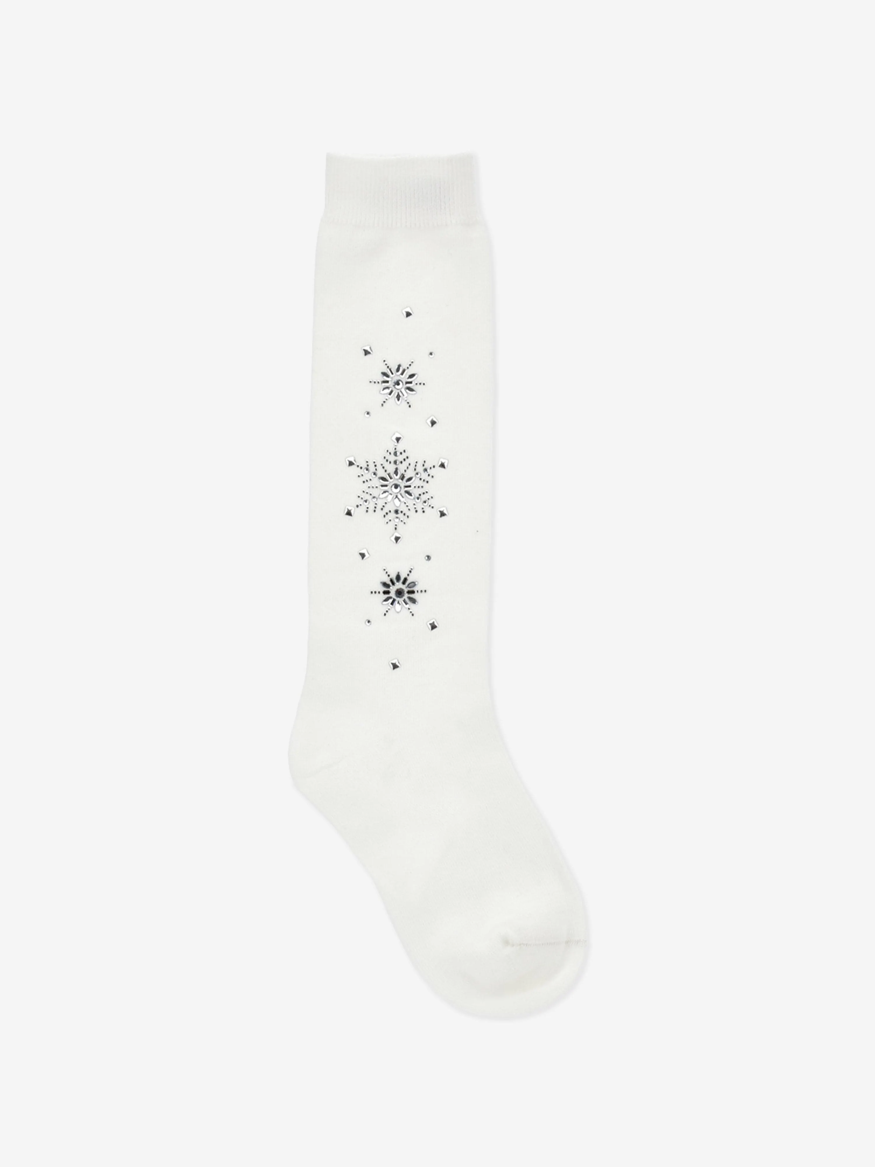 Monnalisa Mädchen Strass-Socken in Weiß