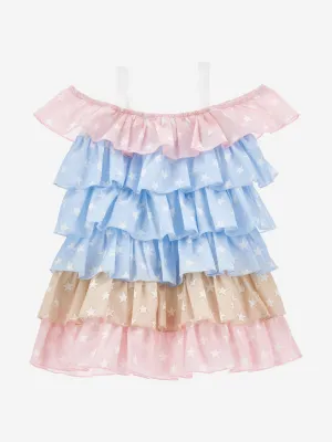 Monnalisa Mädchen Rüschen-Sundress in Mehrfarben