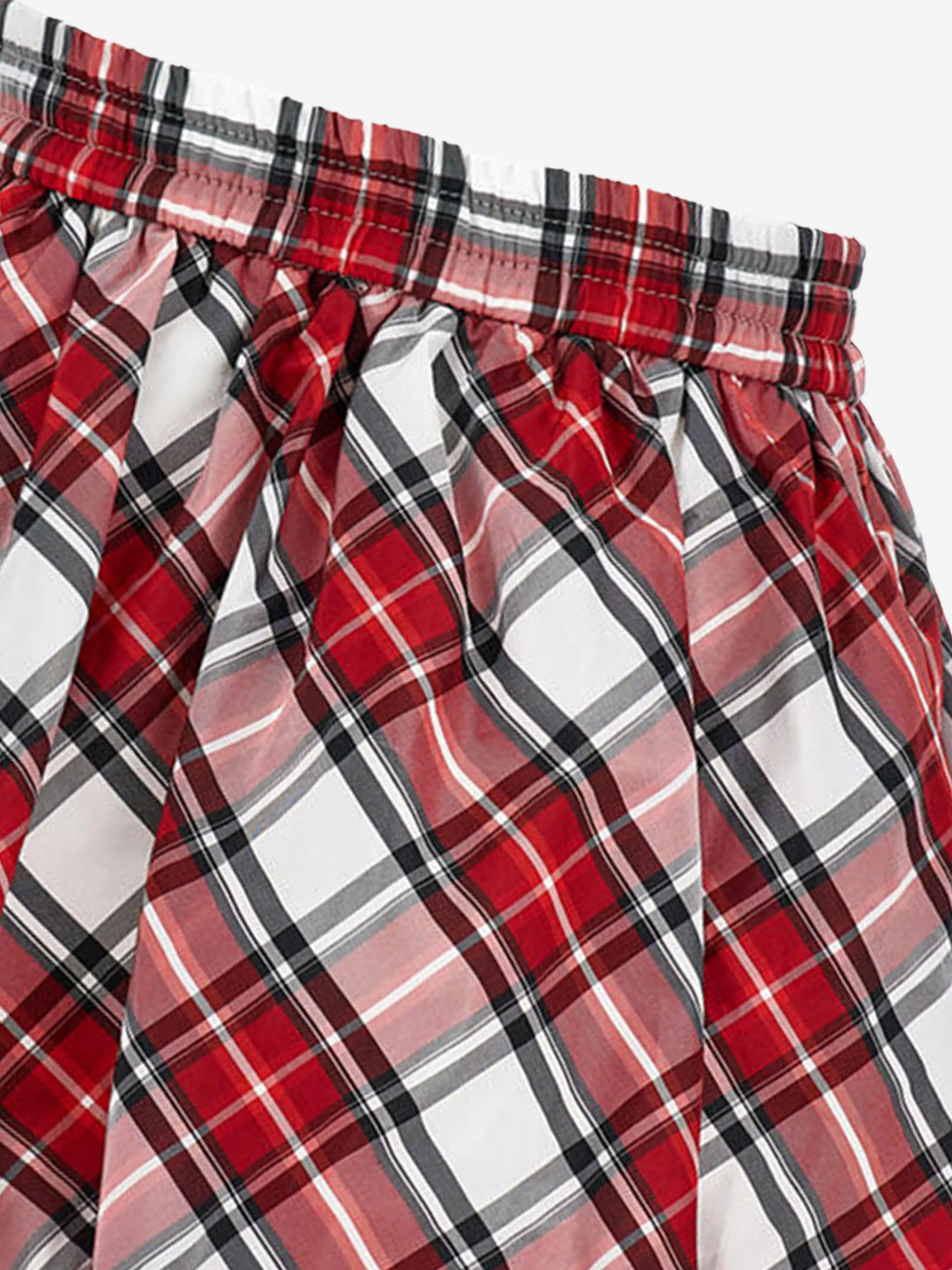 Monnalisa Mädchen Tartan Taffeta Ballonrock in Rot