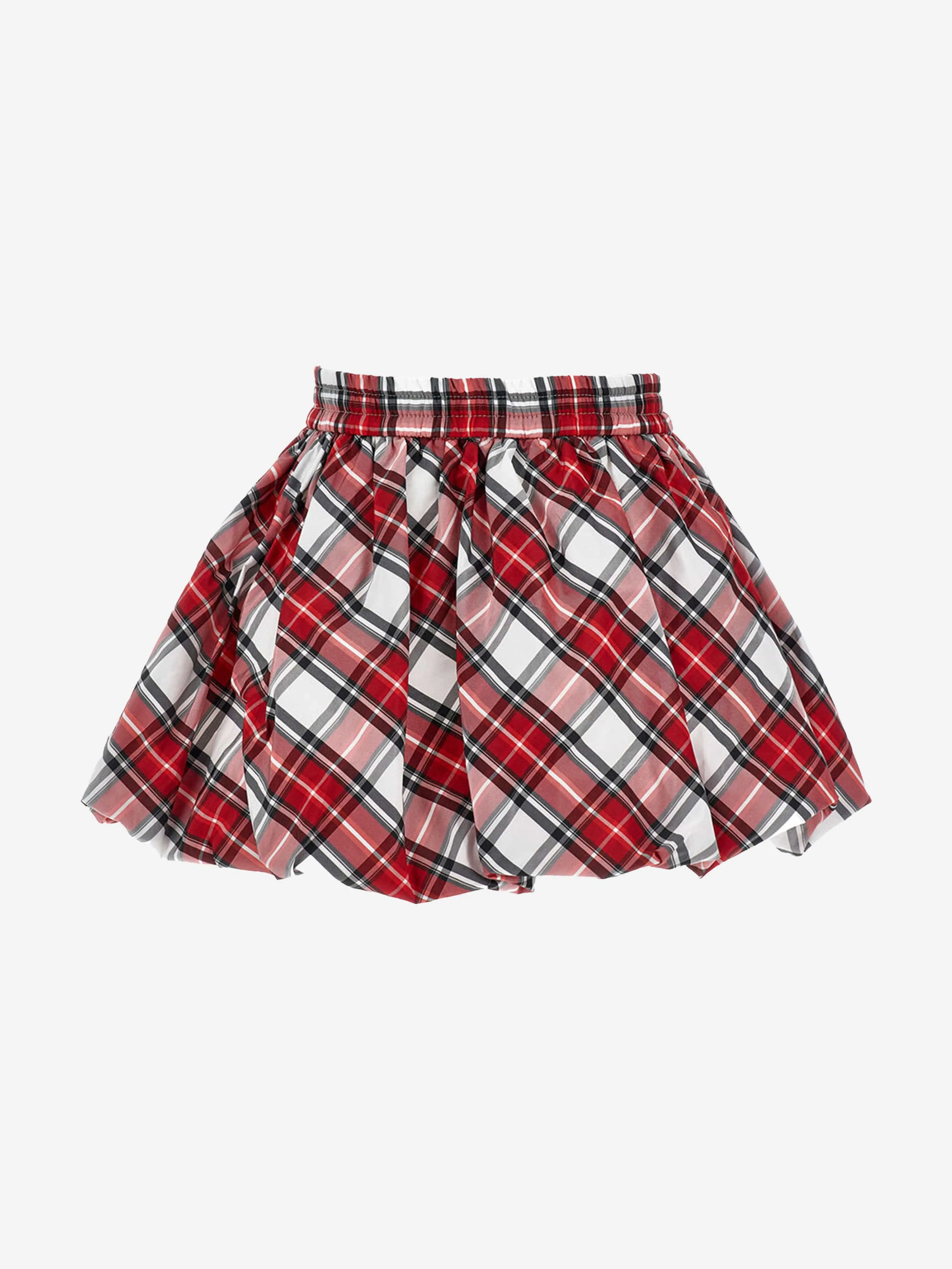 Monnalisa Mädchen Tartan Taffeta Ballonrock in Rot