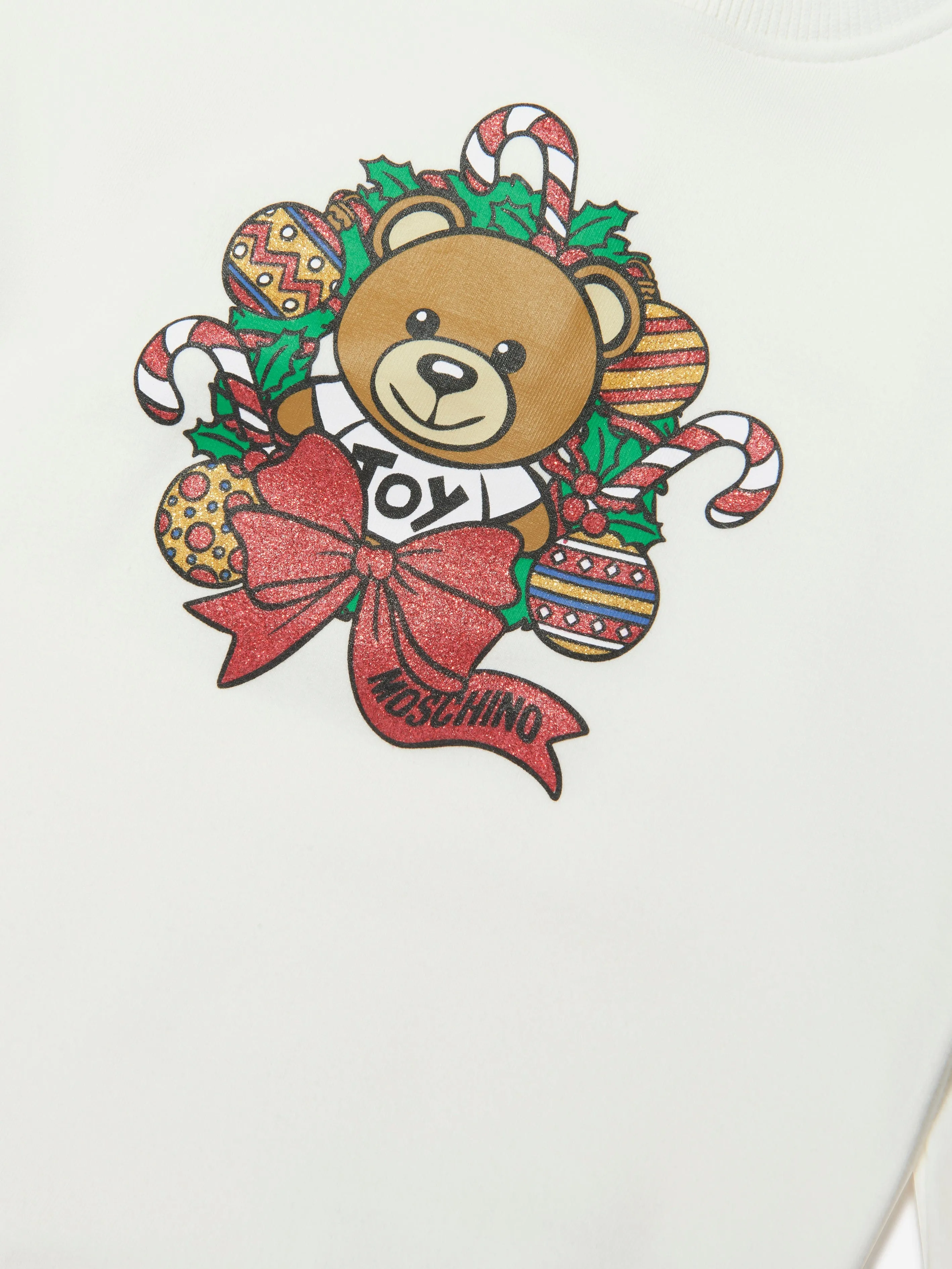 Moschino Baby Girls Holiday Sweaterkleid in Elfenbein