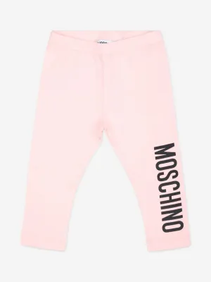 Moschino Baby Mädchen Logo Leggings in Rosa