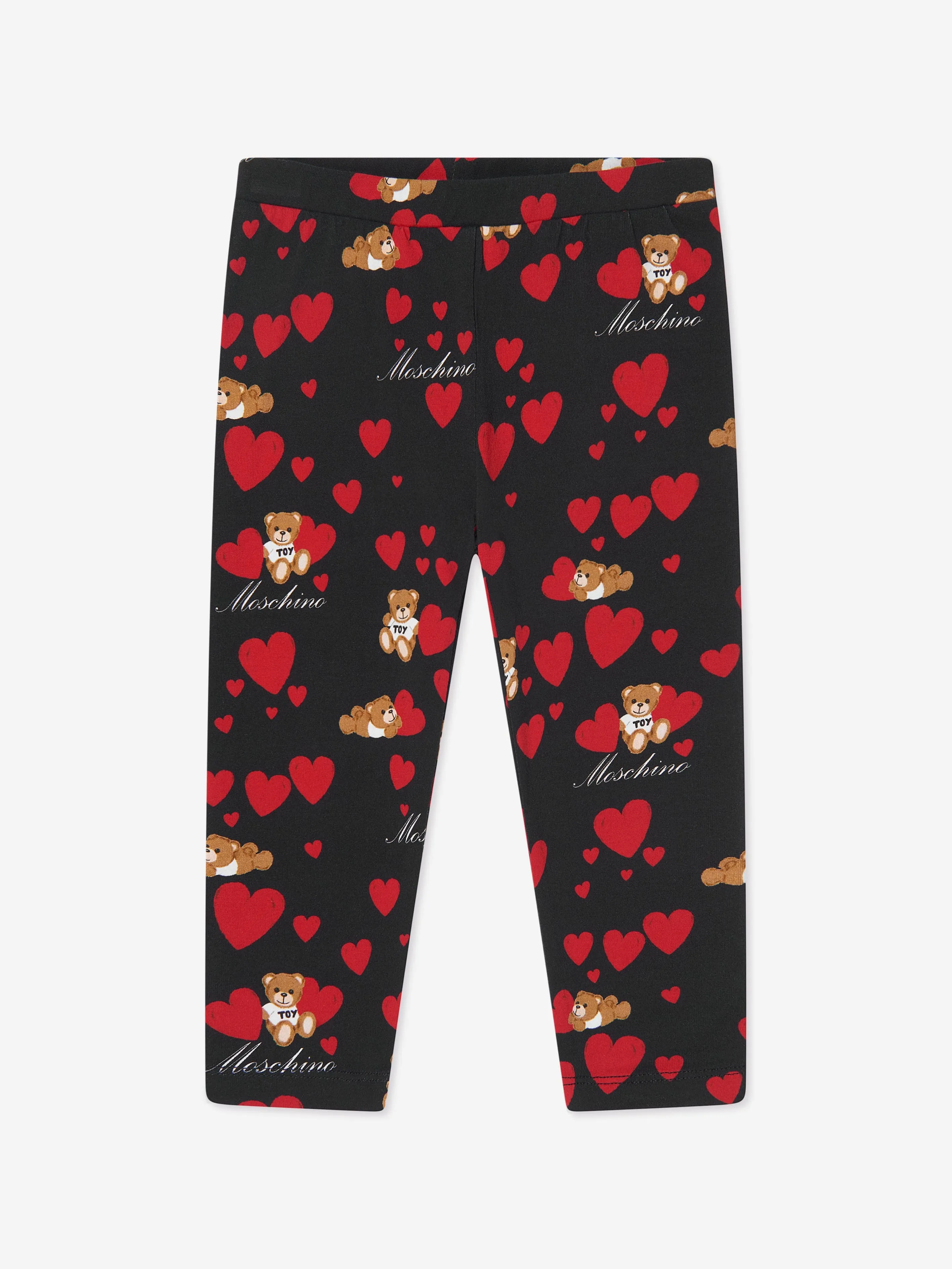 Moschino Baby Mädchen Teddy Herzen Leggings in Schwarz