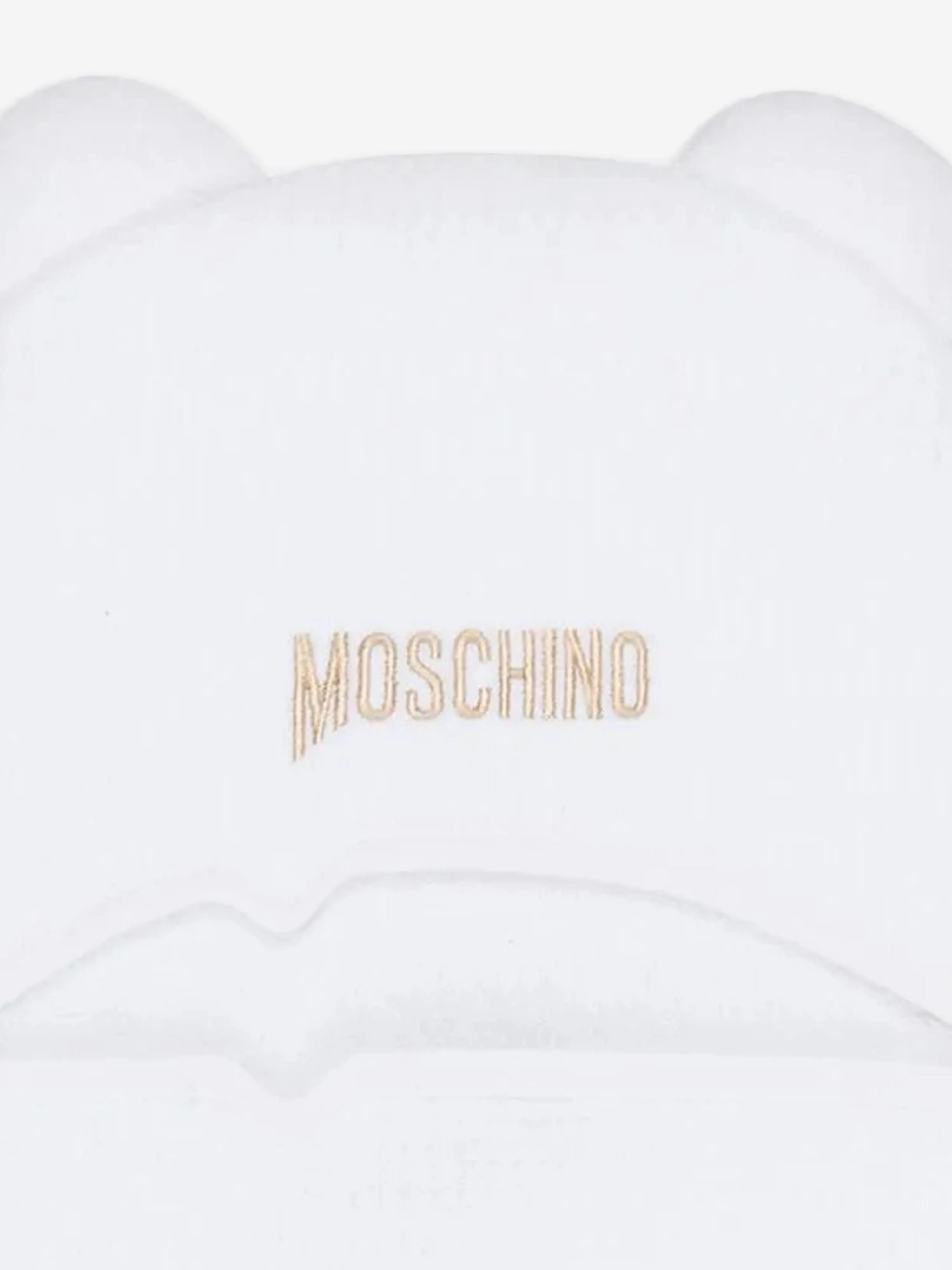 Moschino Baby Kapuzen-Badetuch mit Ohren in Weiß (131cm)