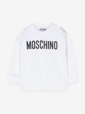 Moschino Baby Logo Sweatshirt in Weiß