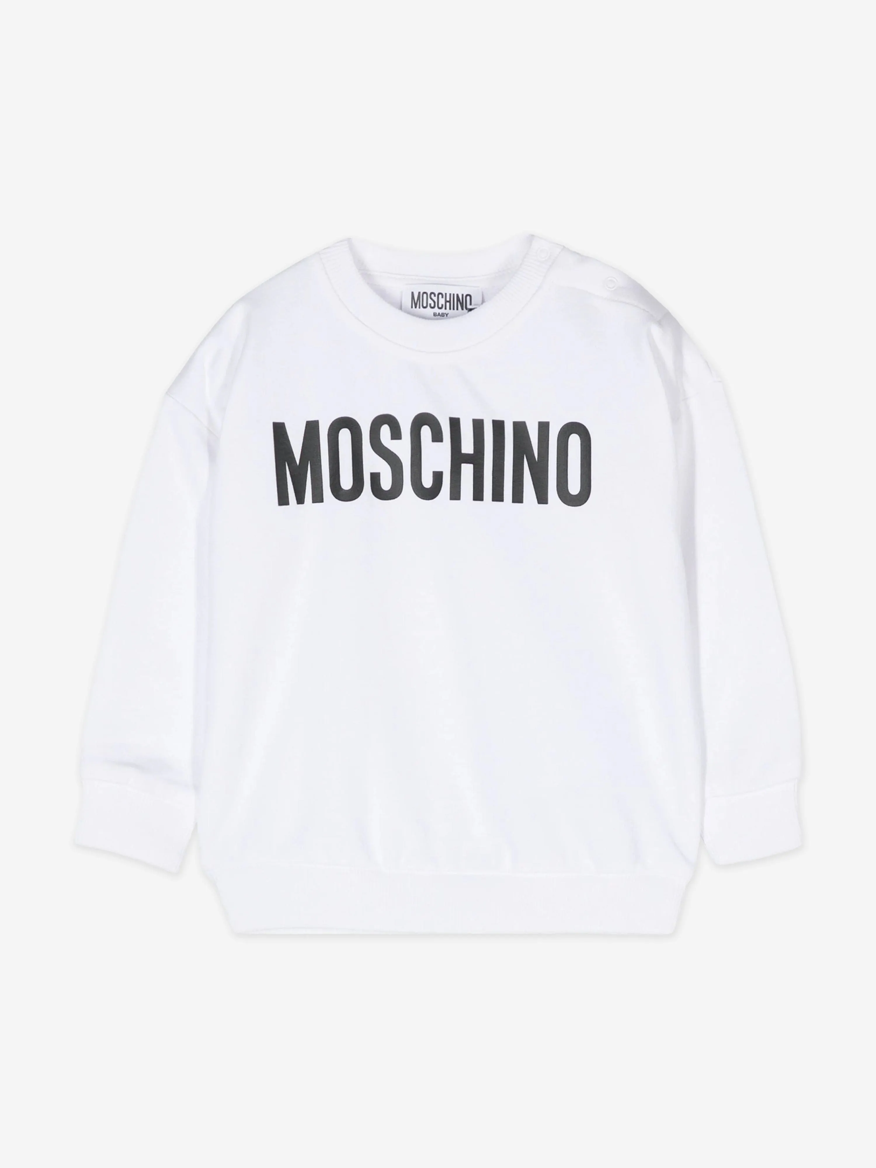 Moschino Baby Logo Sweatshirt in Weiß