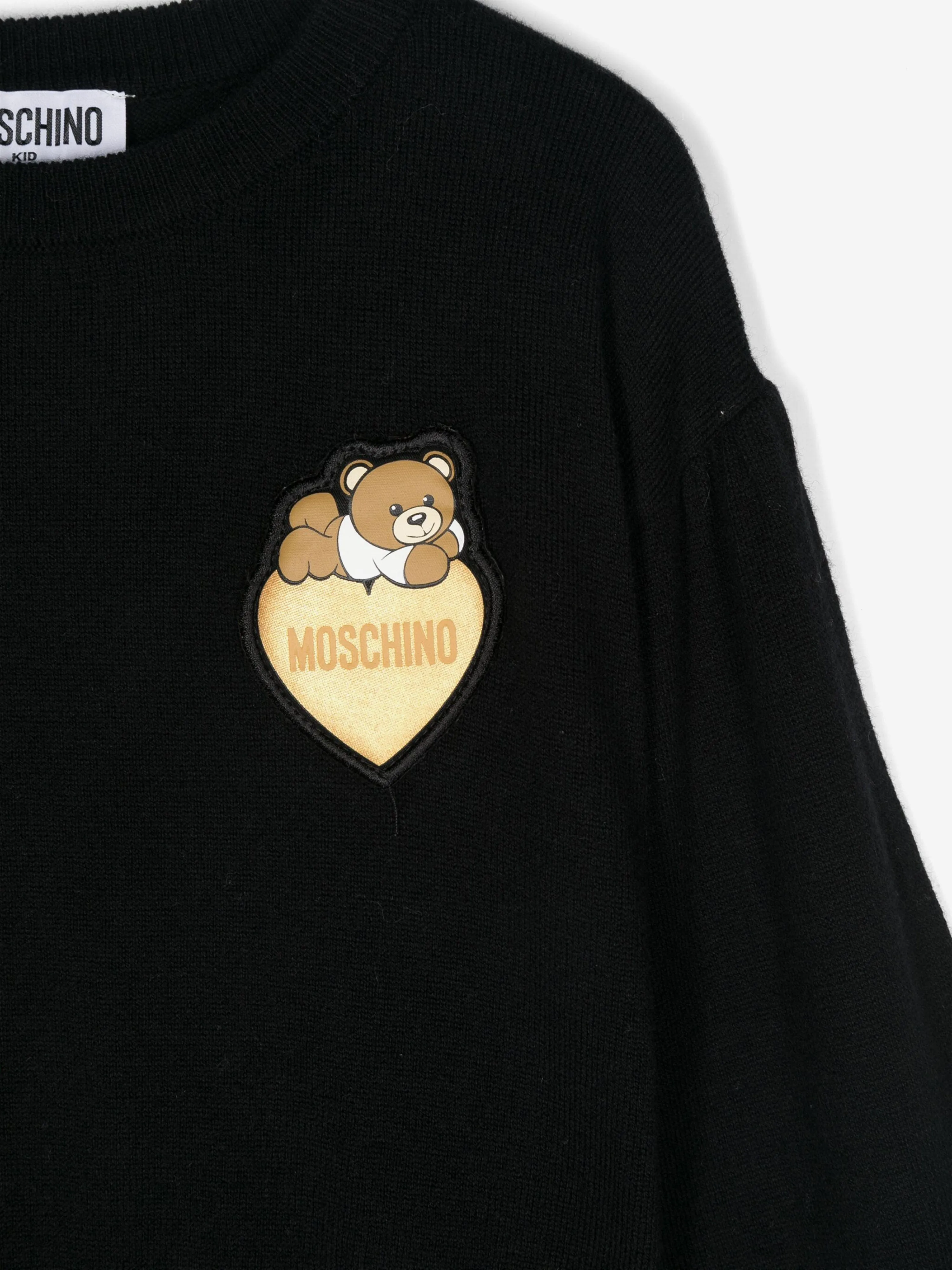 Moschino Mädchen Bär Herz Logo Pullover in Schwarz