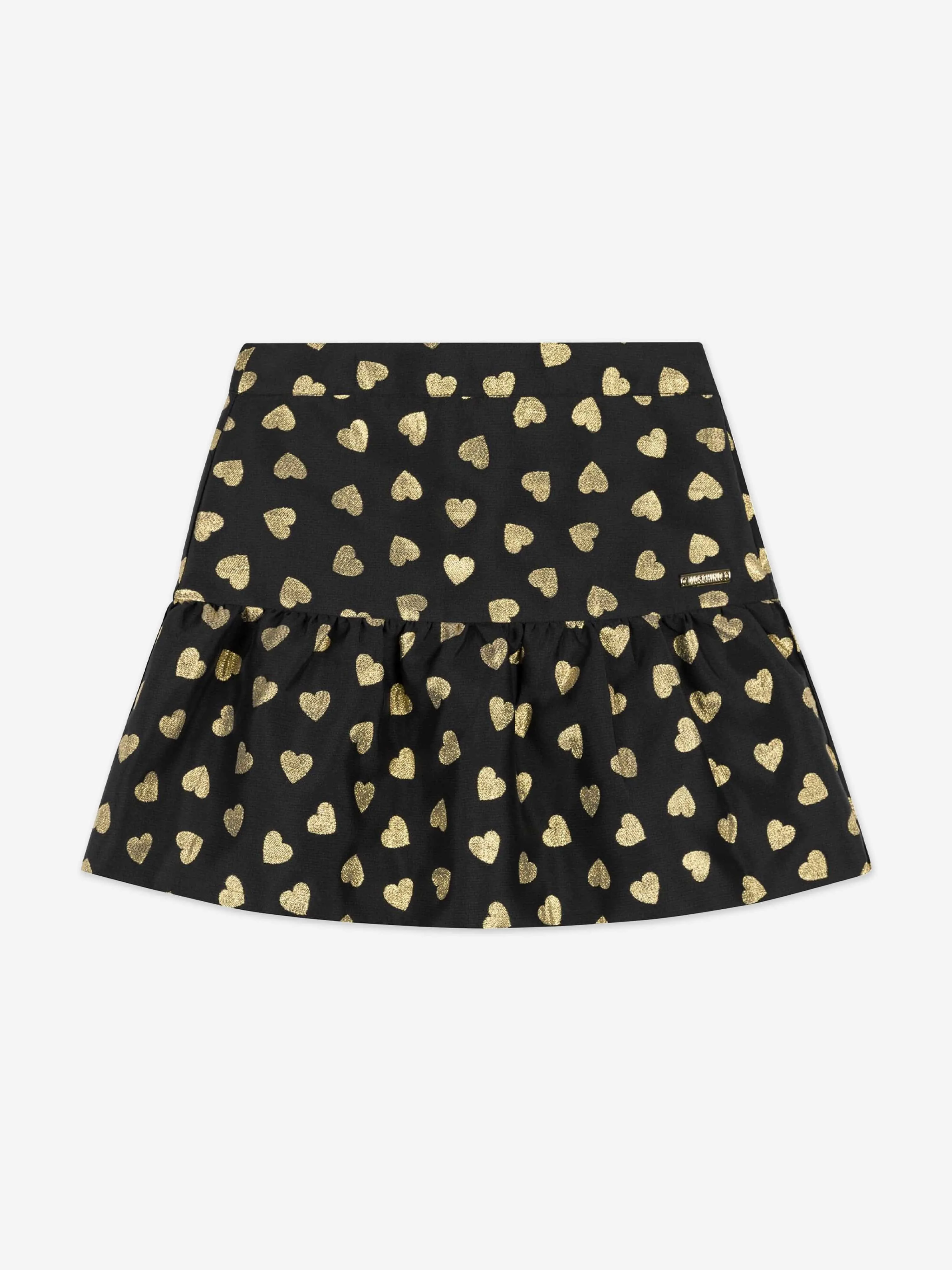Moschino Mädchen Herzen Rock in Schwarz