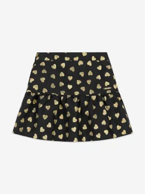Moschino Mädchen Herzen Rock in Schwarz