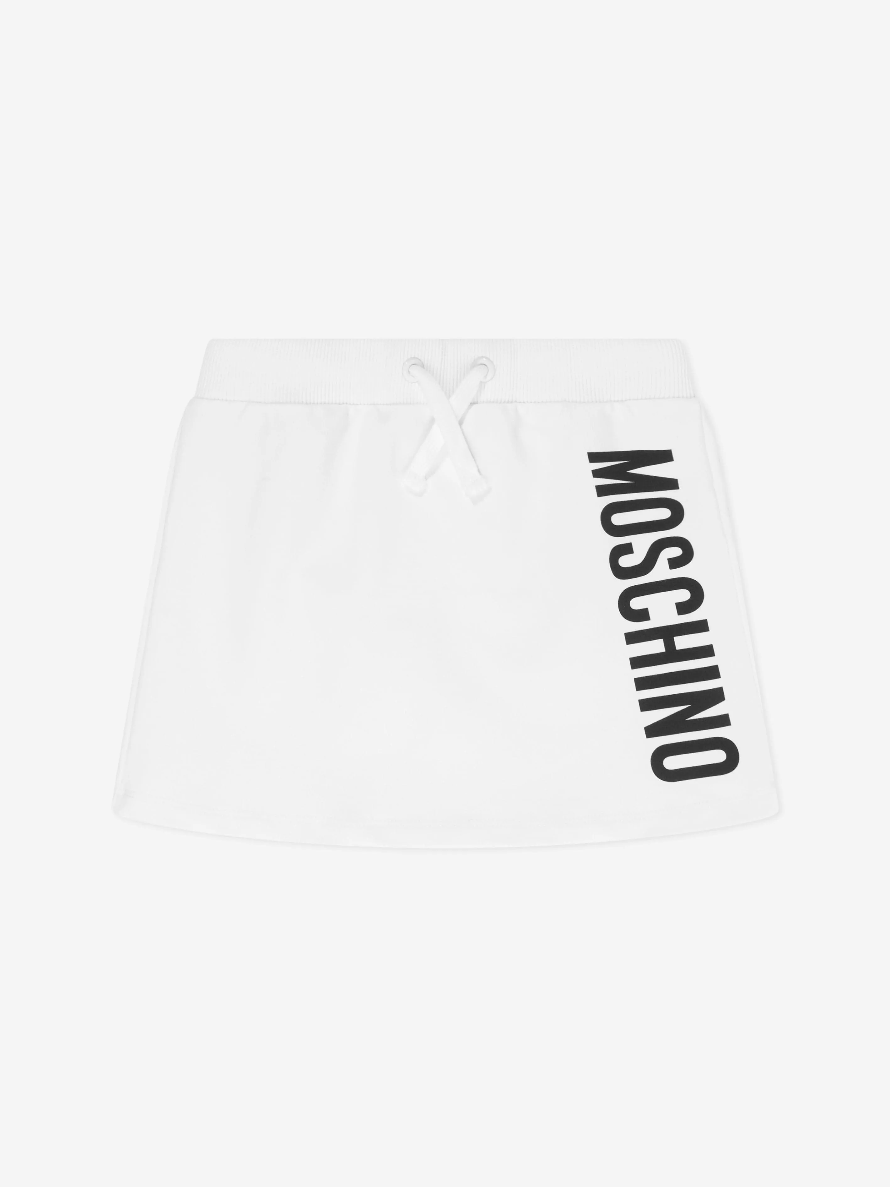 Moschino Girls Jersey Logo Rock in Weiß