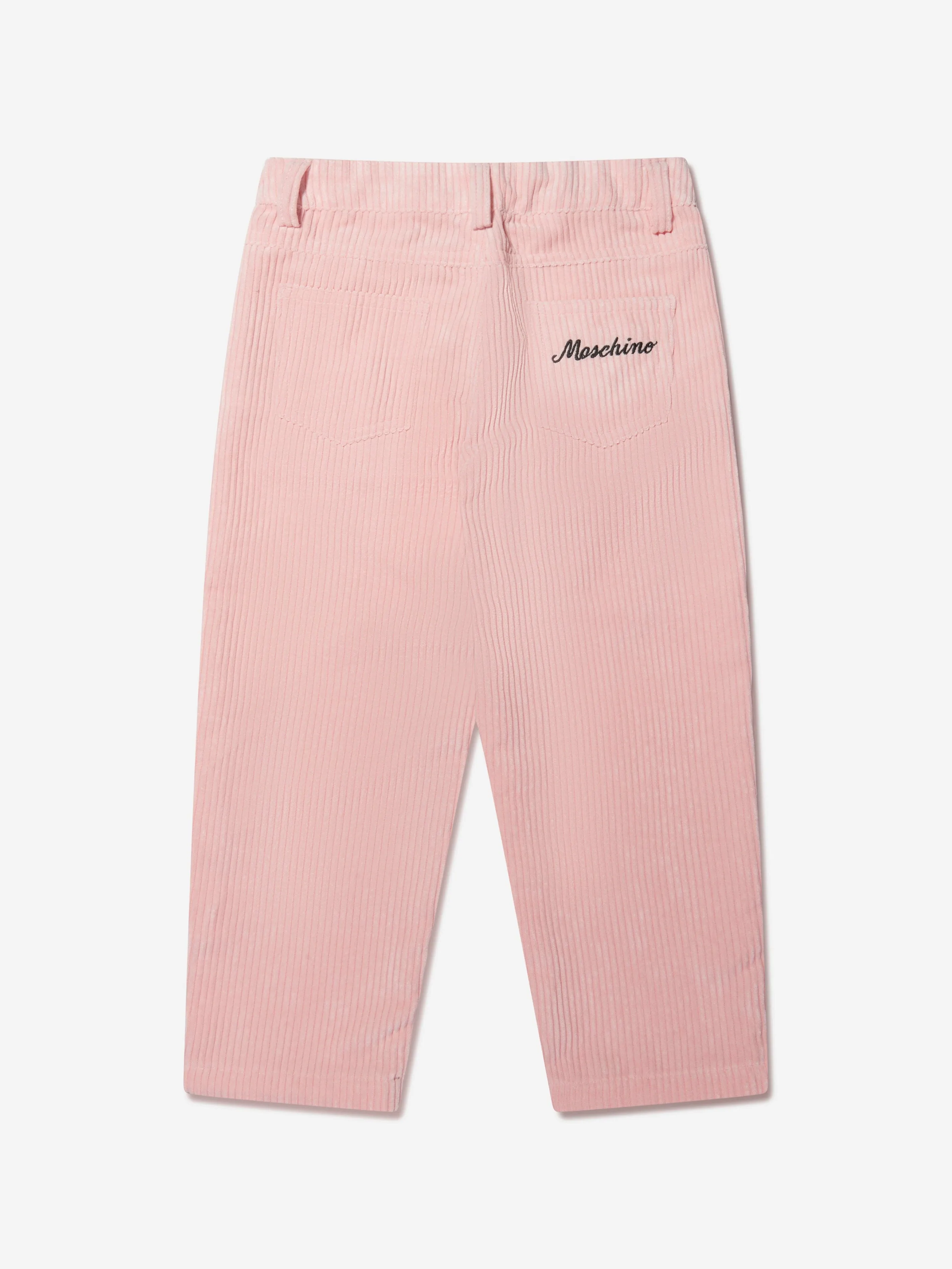 Moschino Girls Logo-Hosentasche Hose in Rosa