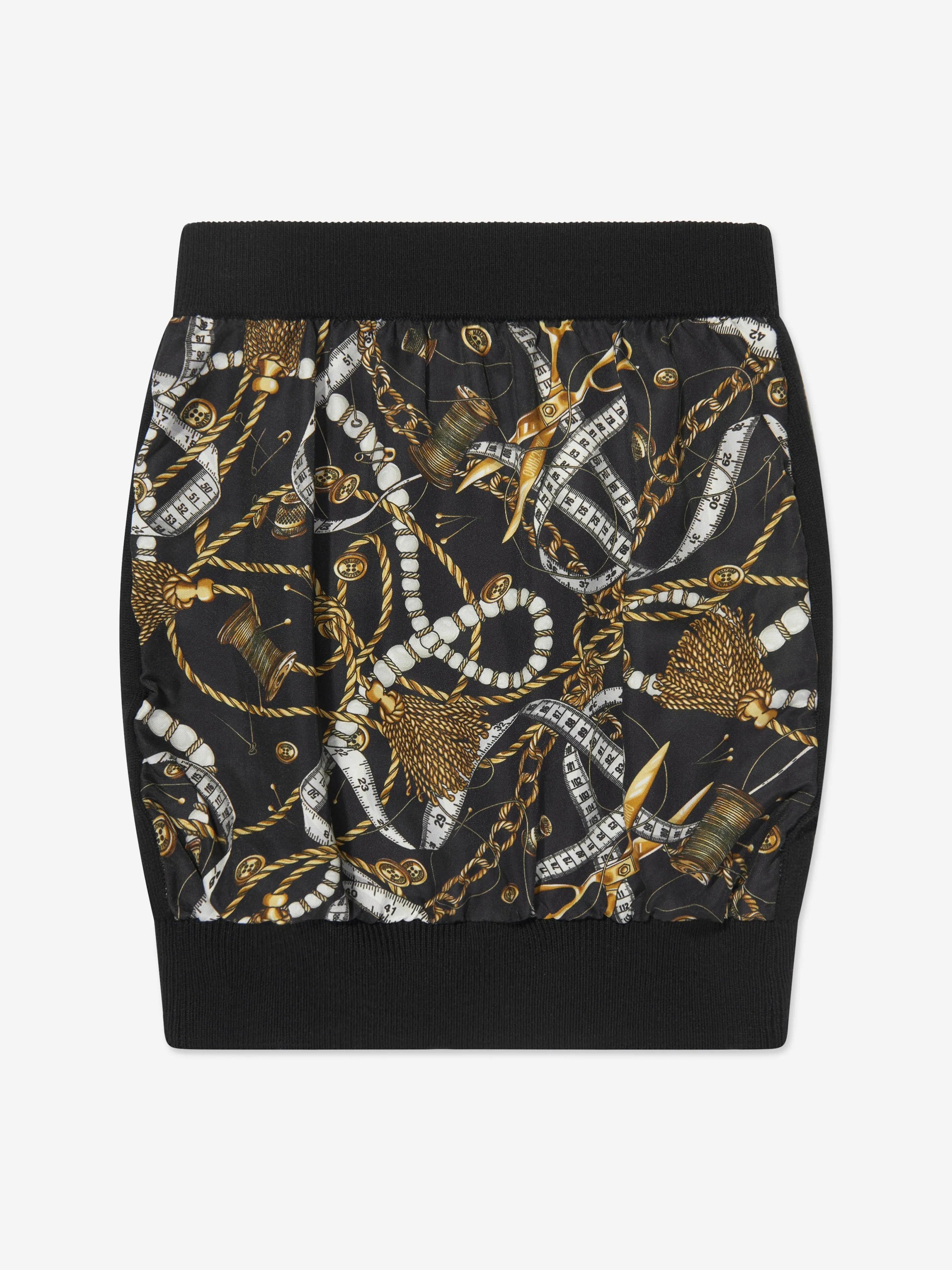 Moschino Mädchen Wollgestrickter Rock in Schwarz